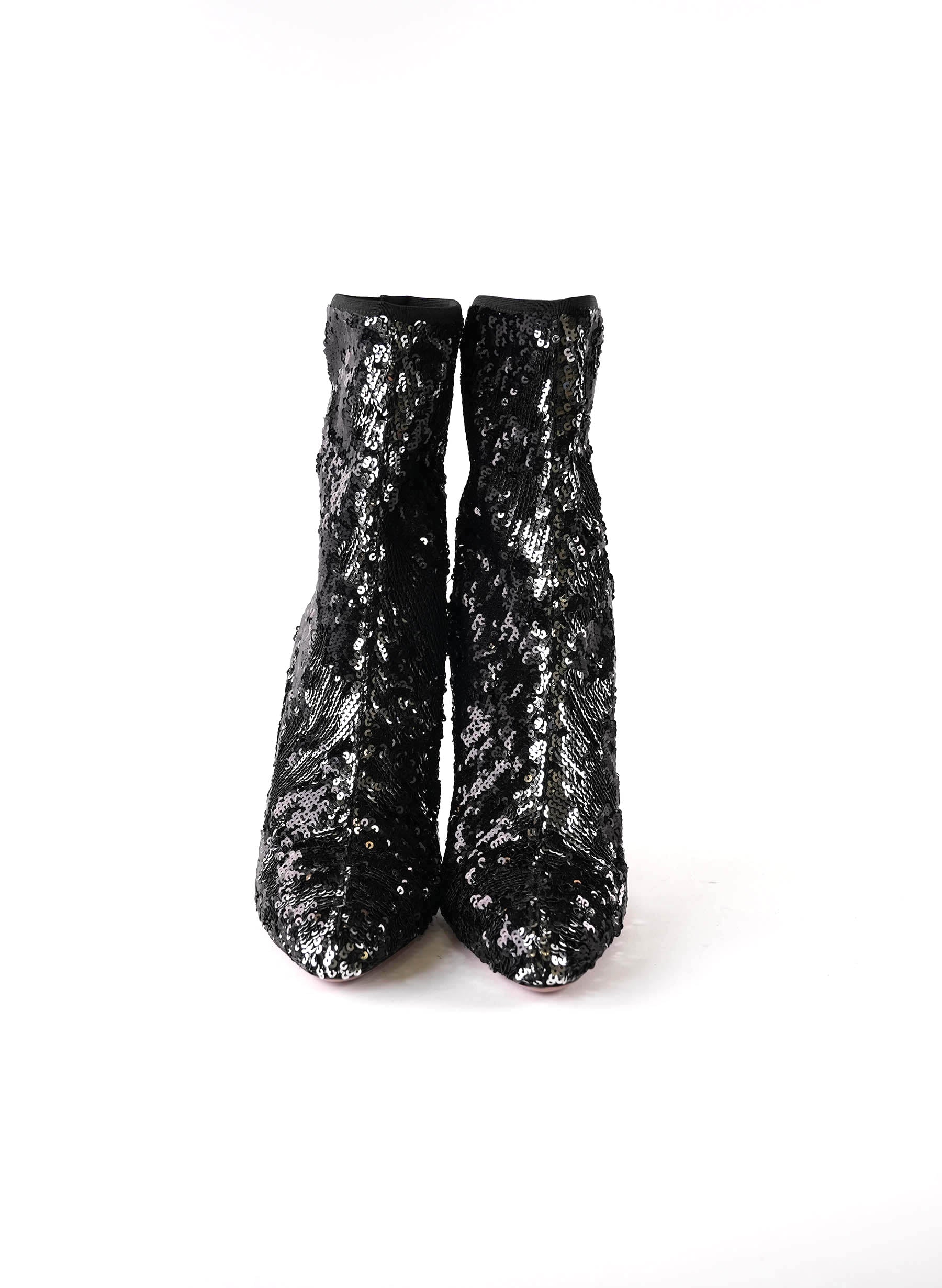 Aquazzura Sequin Embellishments Sock Boots