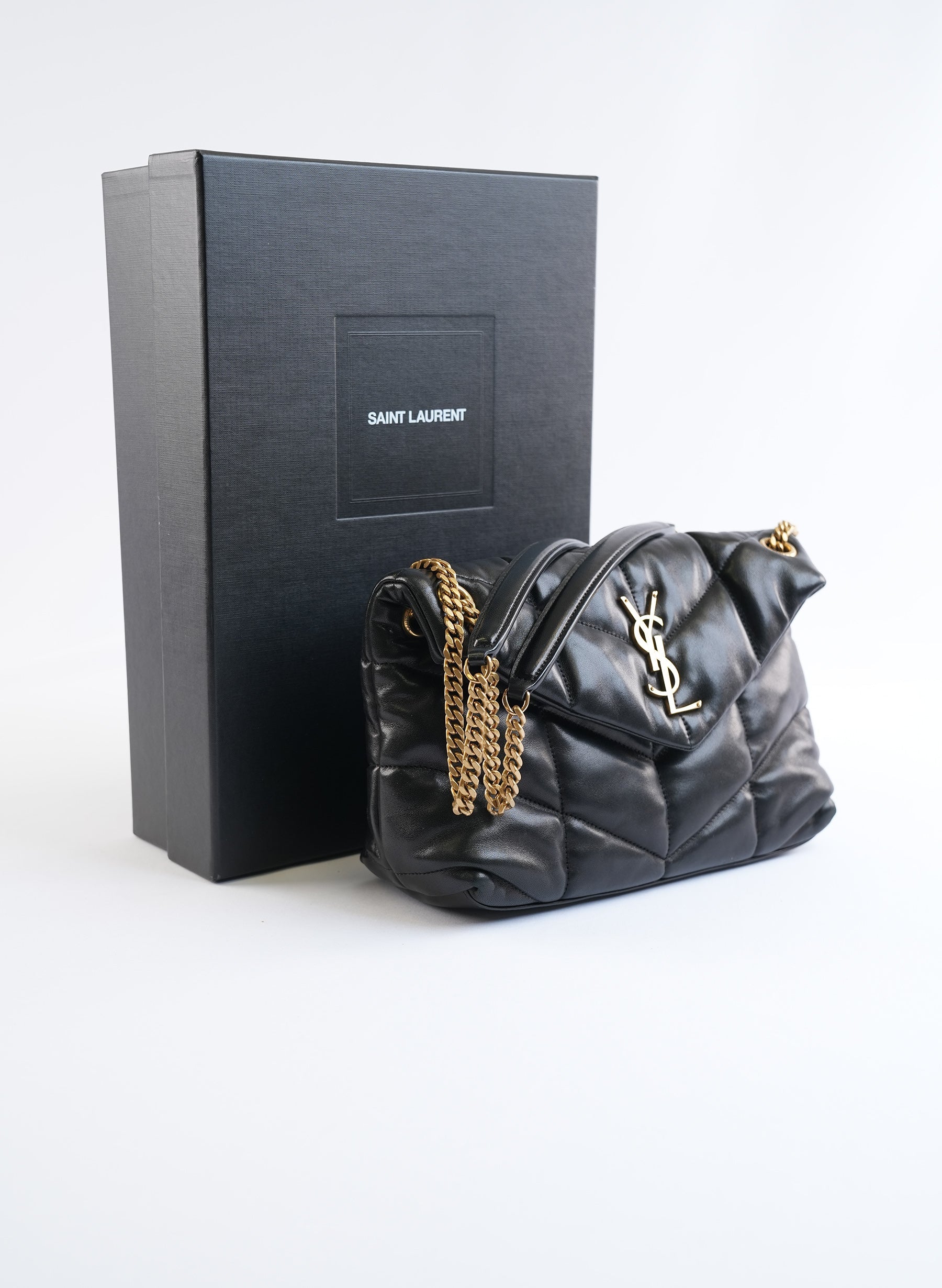 Saint Laurent Puffer Leather Shoulder Bag
