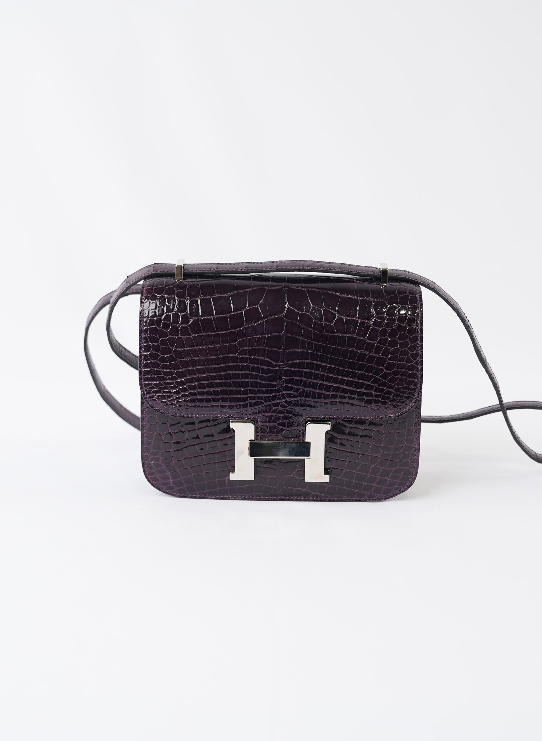 Hermes Constance Blue Marine Alligator Palladium Hardware