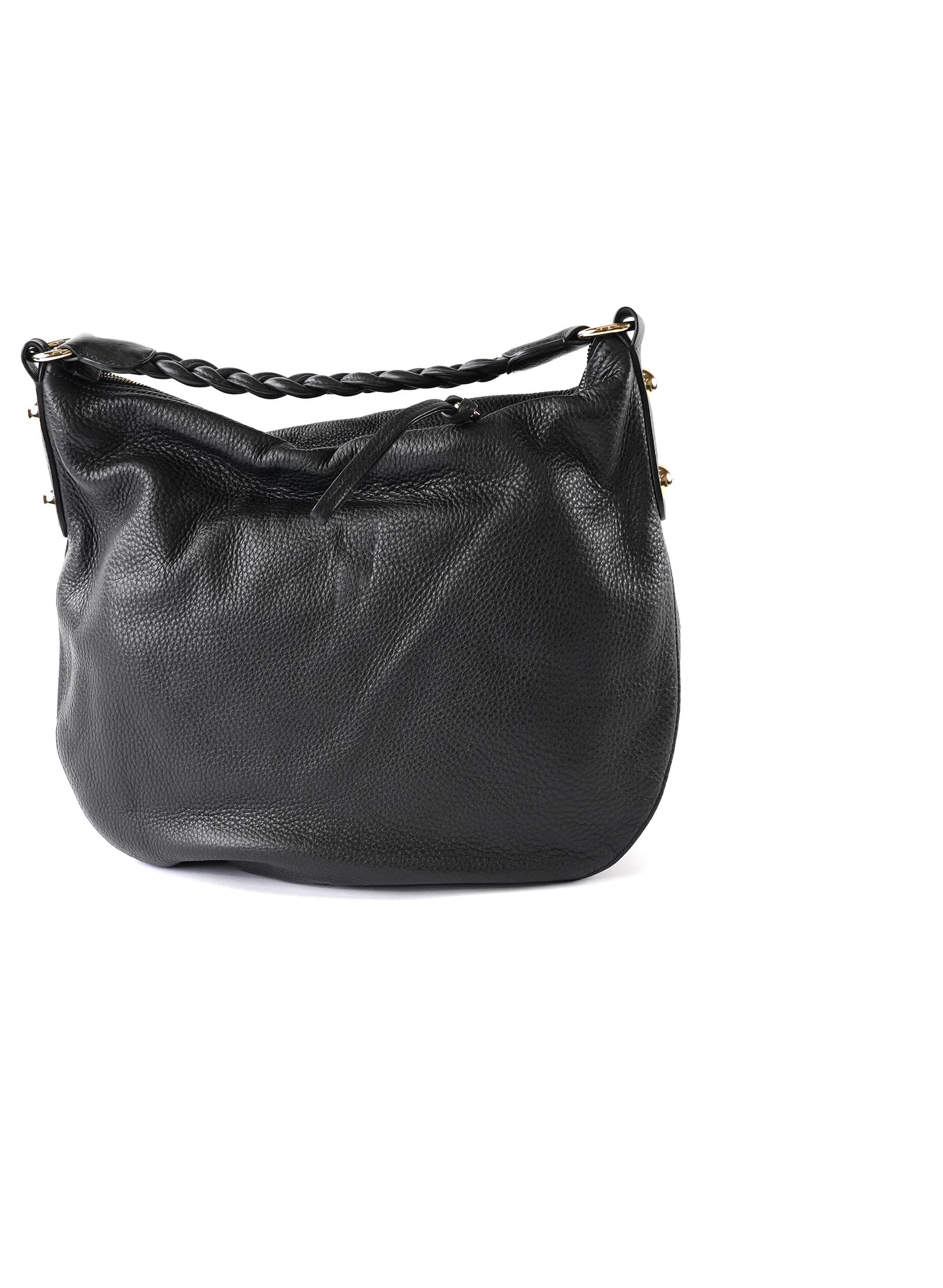 Mulberry Daria Medium Hobo in Black Spongy Pebbled Leather