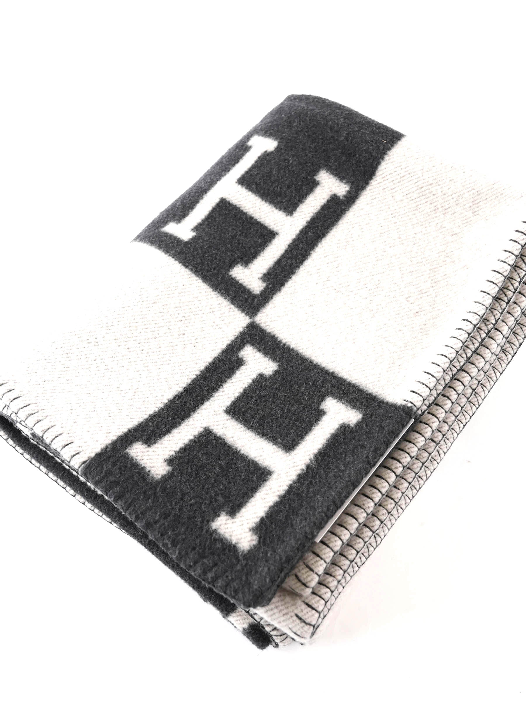 Hermes Wool Cashmere Avalon Signature Blanket