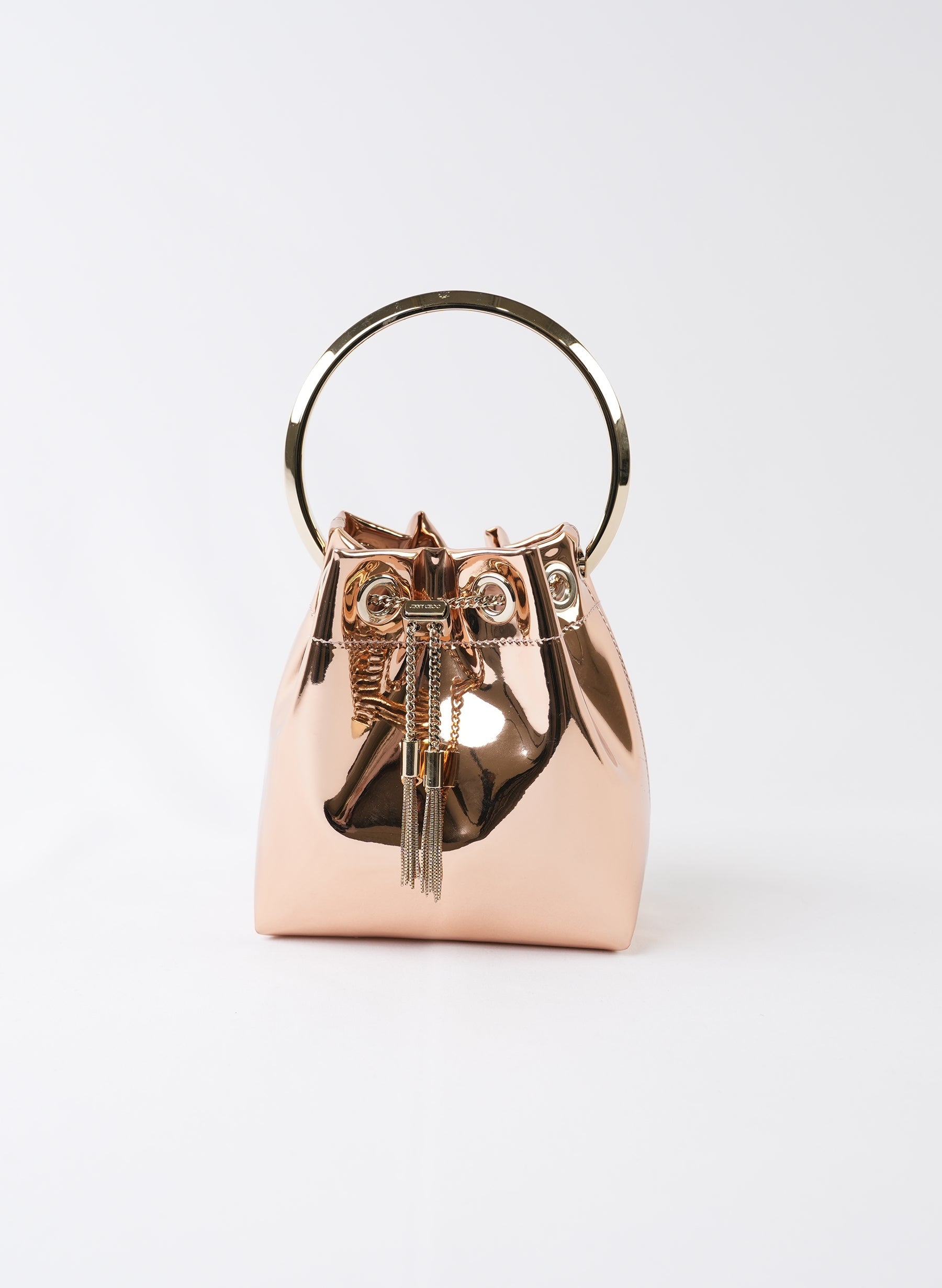 Jimmy Choo Bon Bon Mirror Effect Top Handle Bag