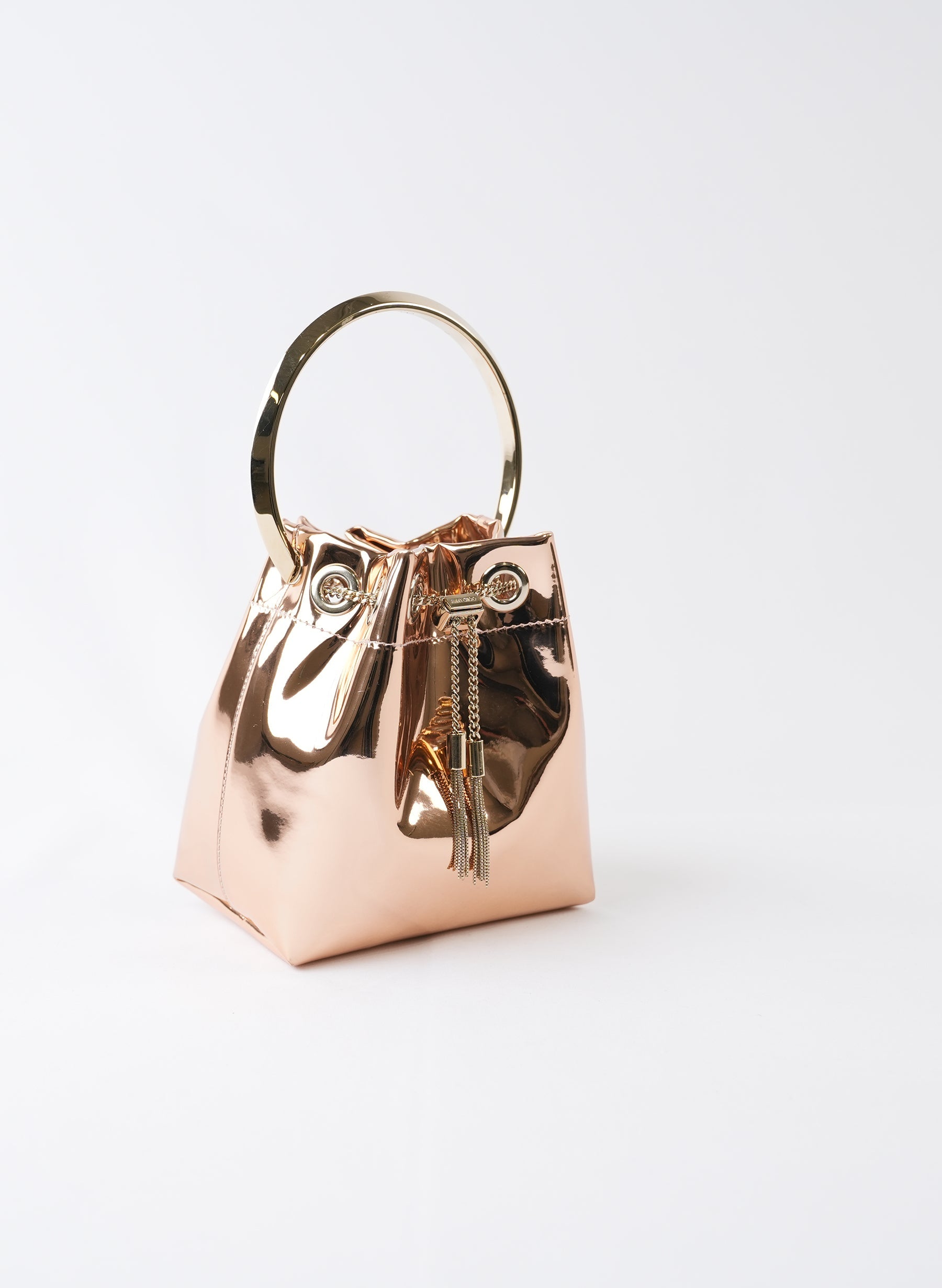 Jimmy Choo Bon Bon Mirror Effect Top Handle Bag