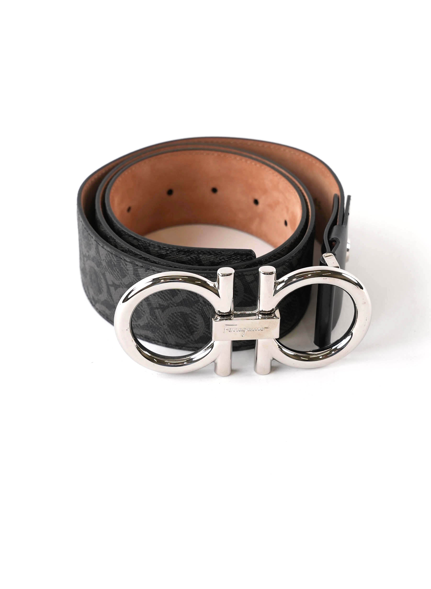 Salvatore Ferragamo Gancini Leather Belt