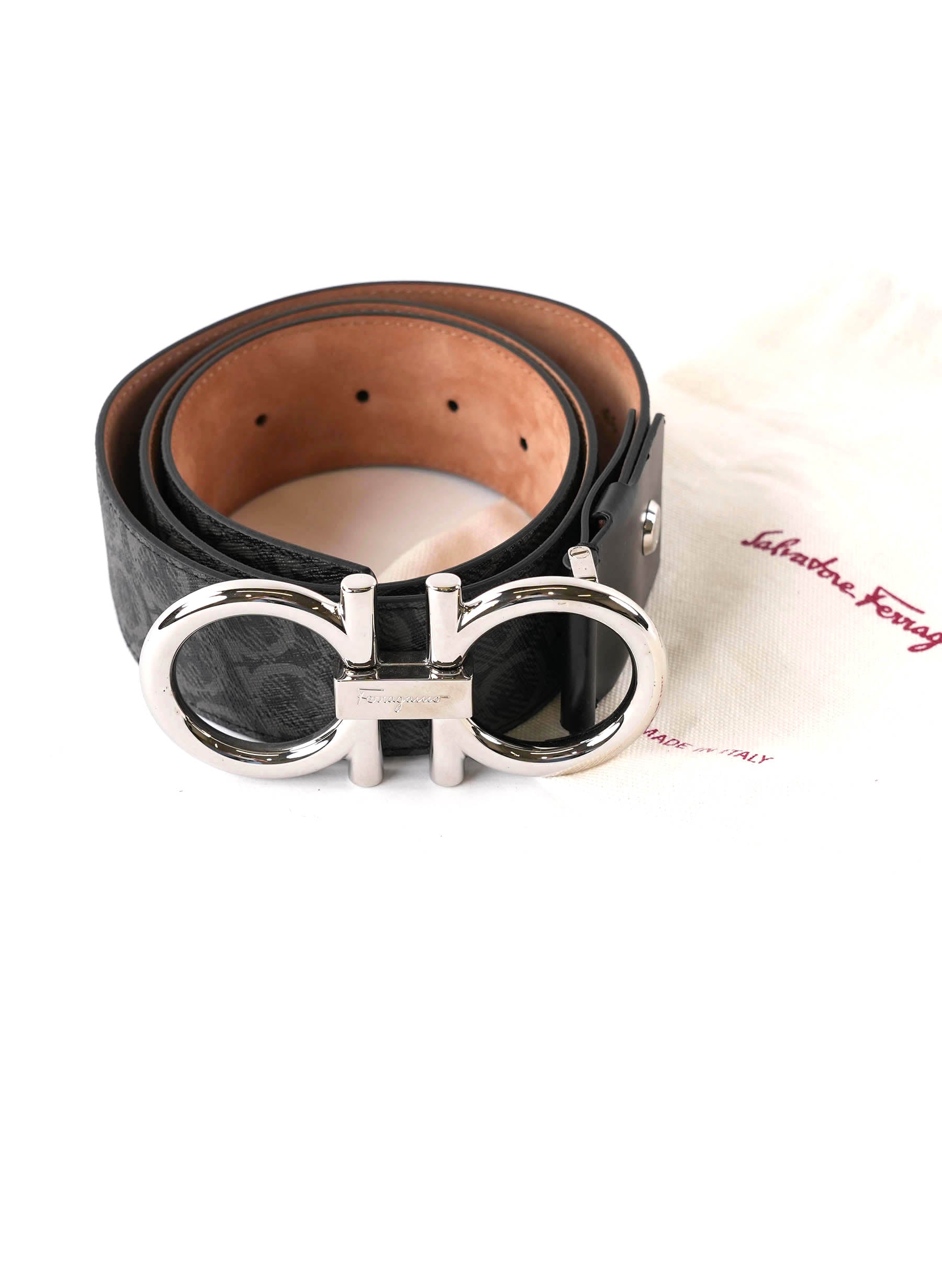 Salvatore Ferragamo Gancini Leather Belt