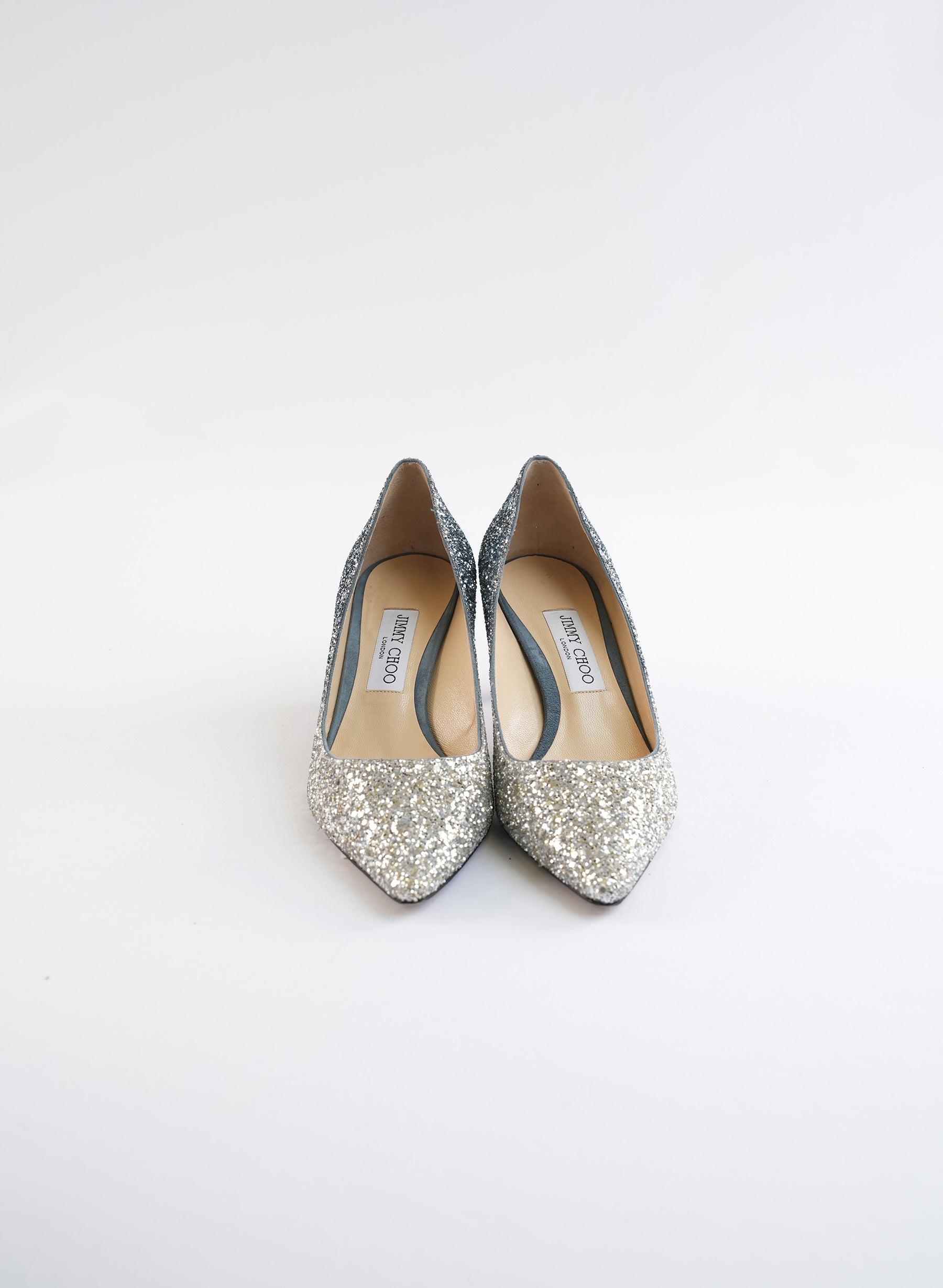 Jimmy Choo Romy 60 Silver Pumps