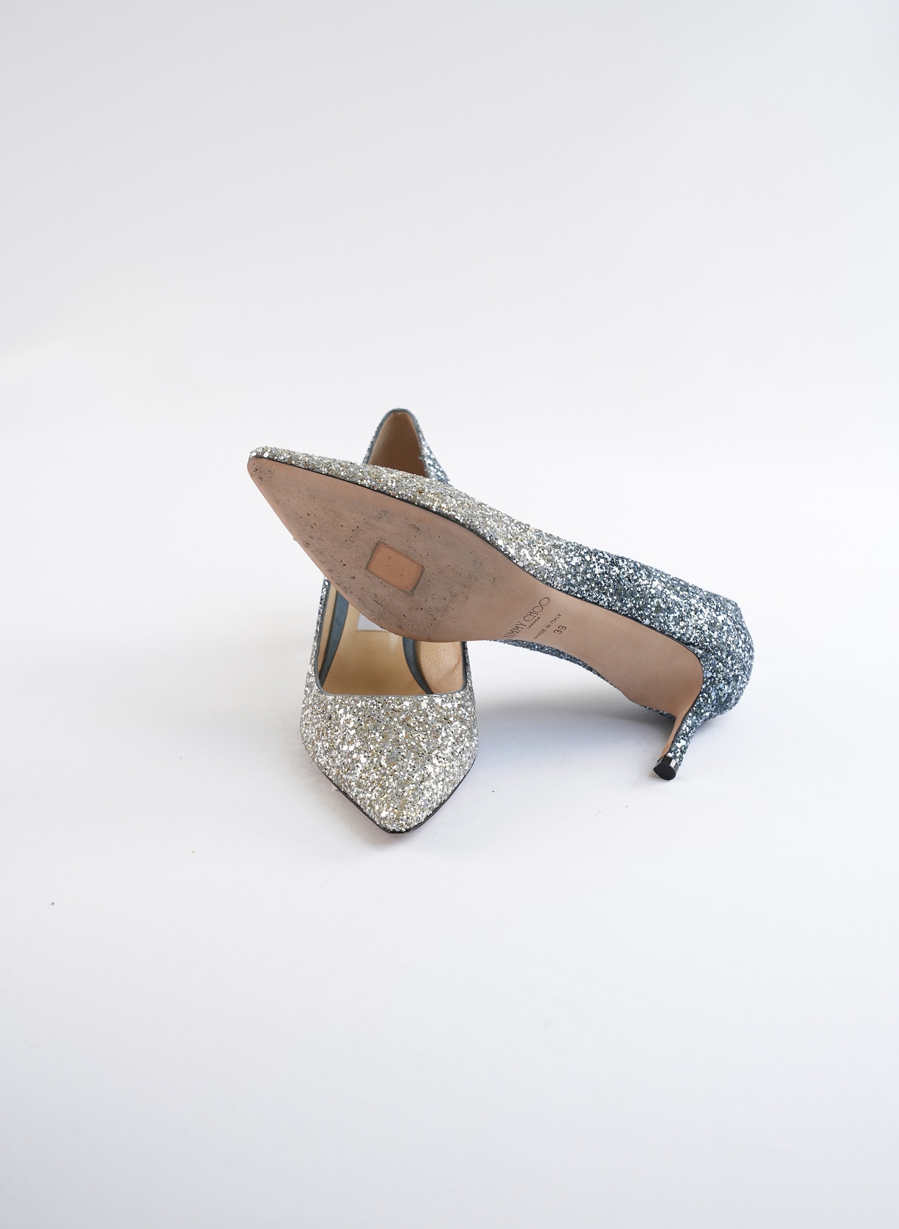 Jimmy Choo Romy 60 Silver Pumps