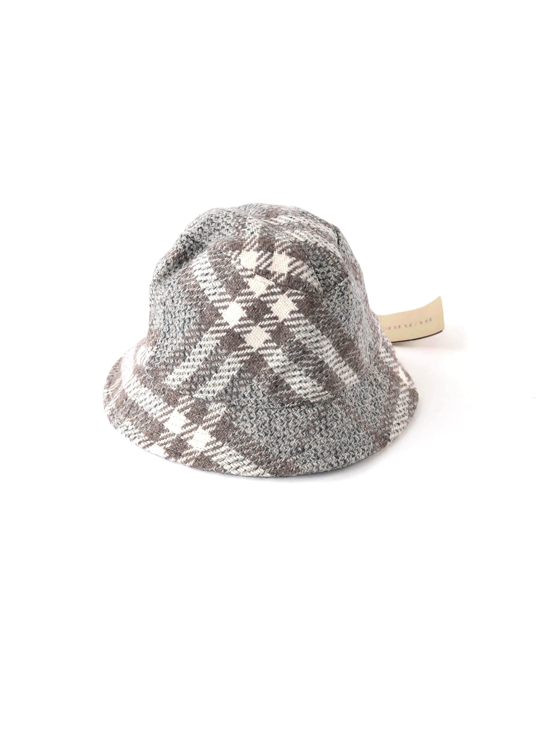 Burberry London Wool Bucket Hat Nova Check Gray