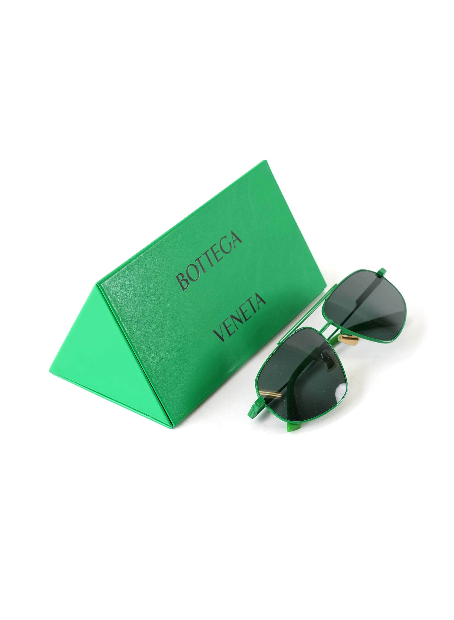 Bottega Veneta Metal-Frame Aviator Sunglasses