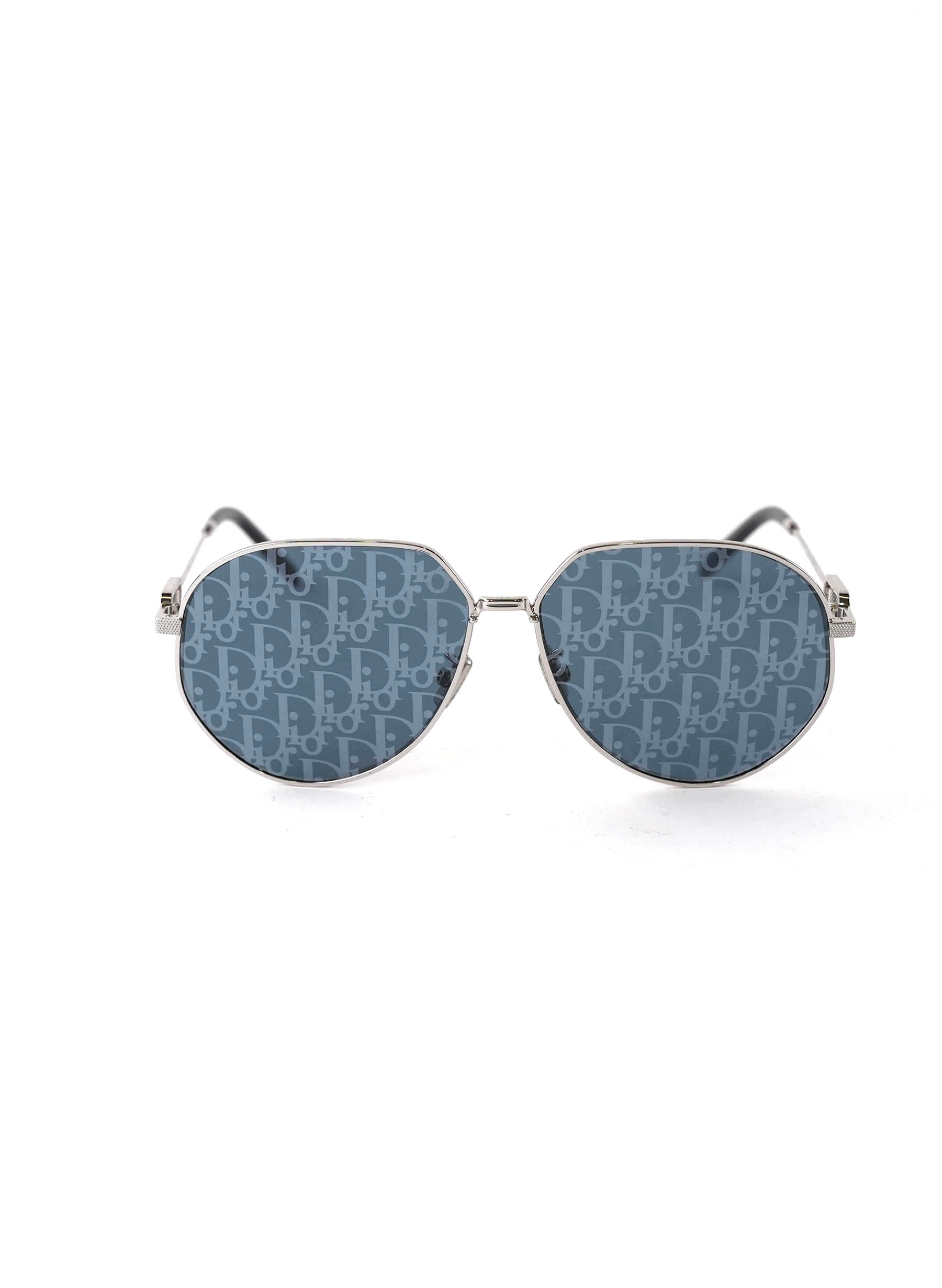 Christian Dior Gray Mirrored Pilot Sunglasses