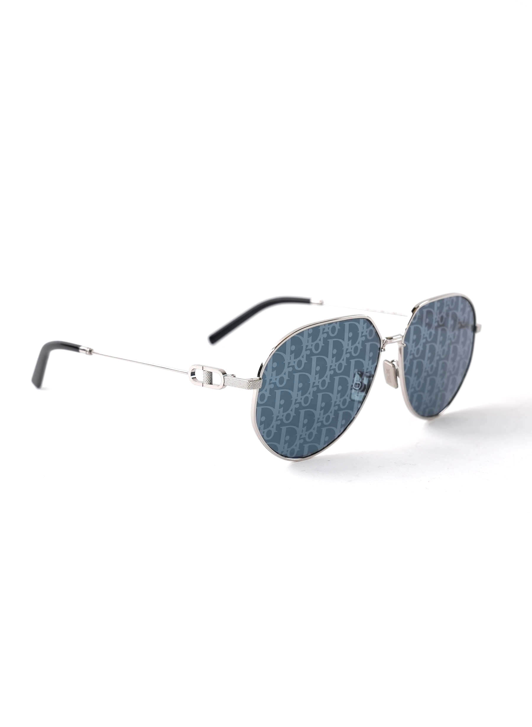 Christian Dior Gray Mirrored Pilot Sunglasses