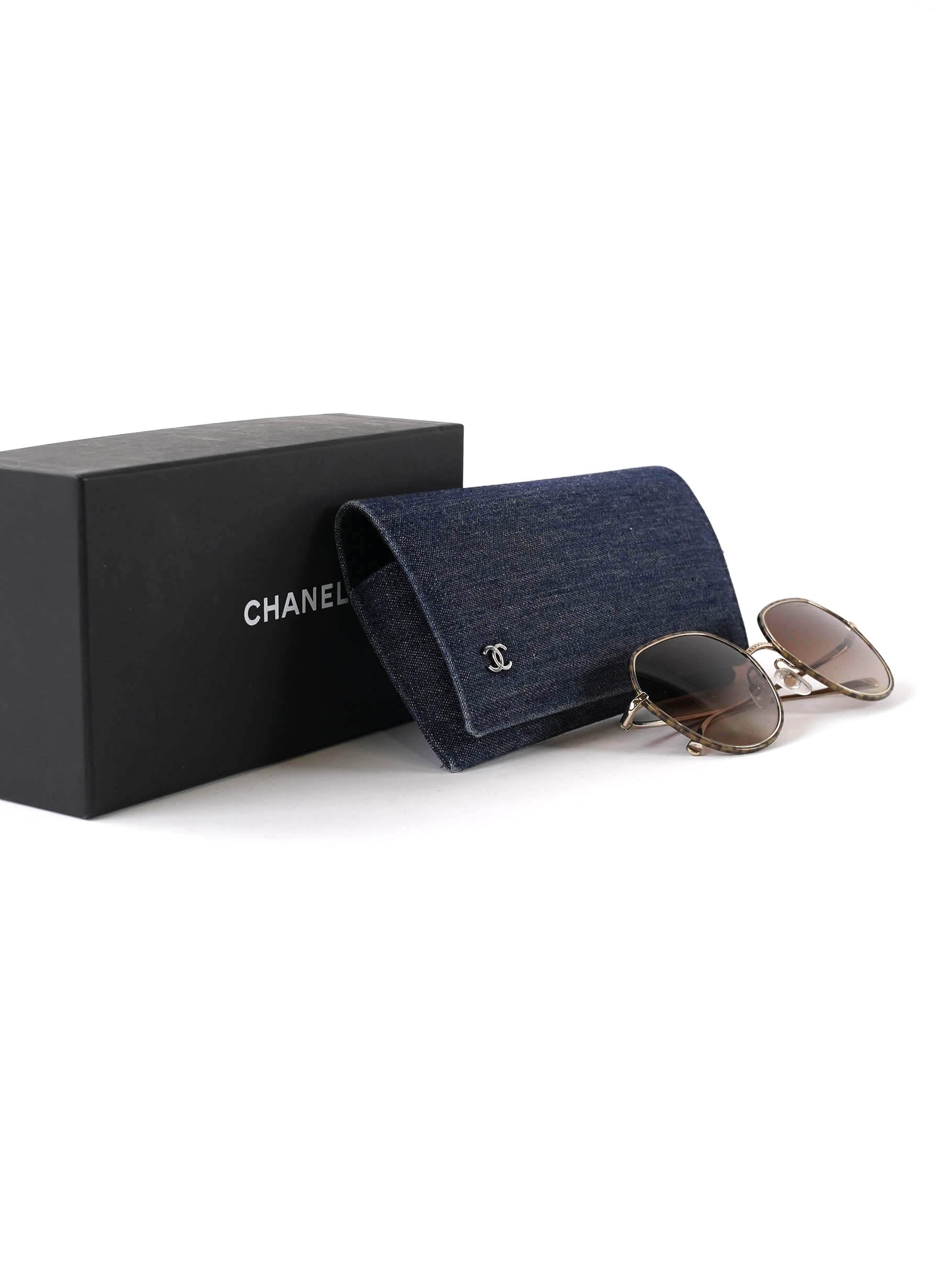 Chanel Metal Polarized Round Sunglasses