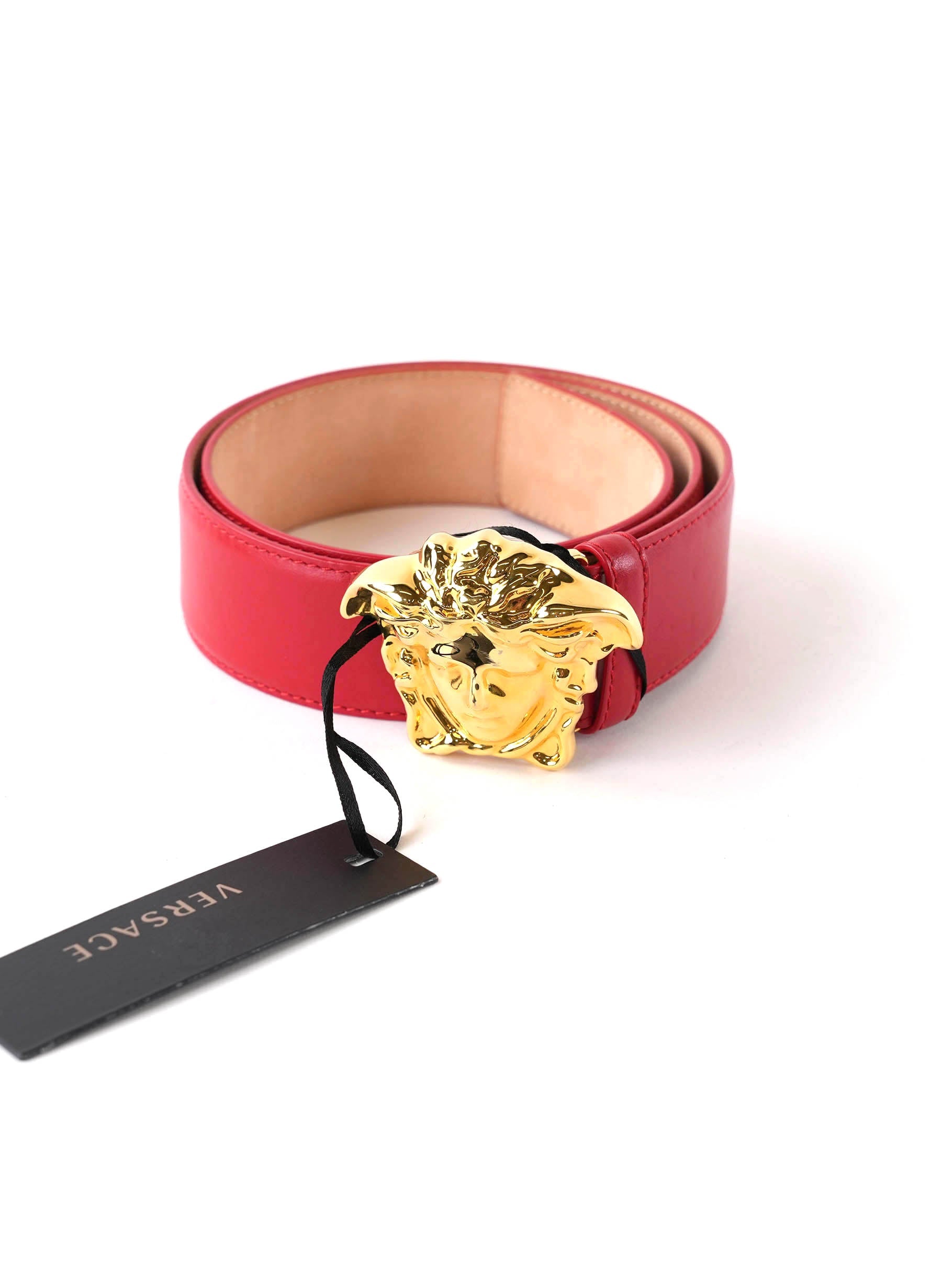 Versace Red Medusa Belt