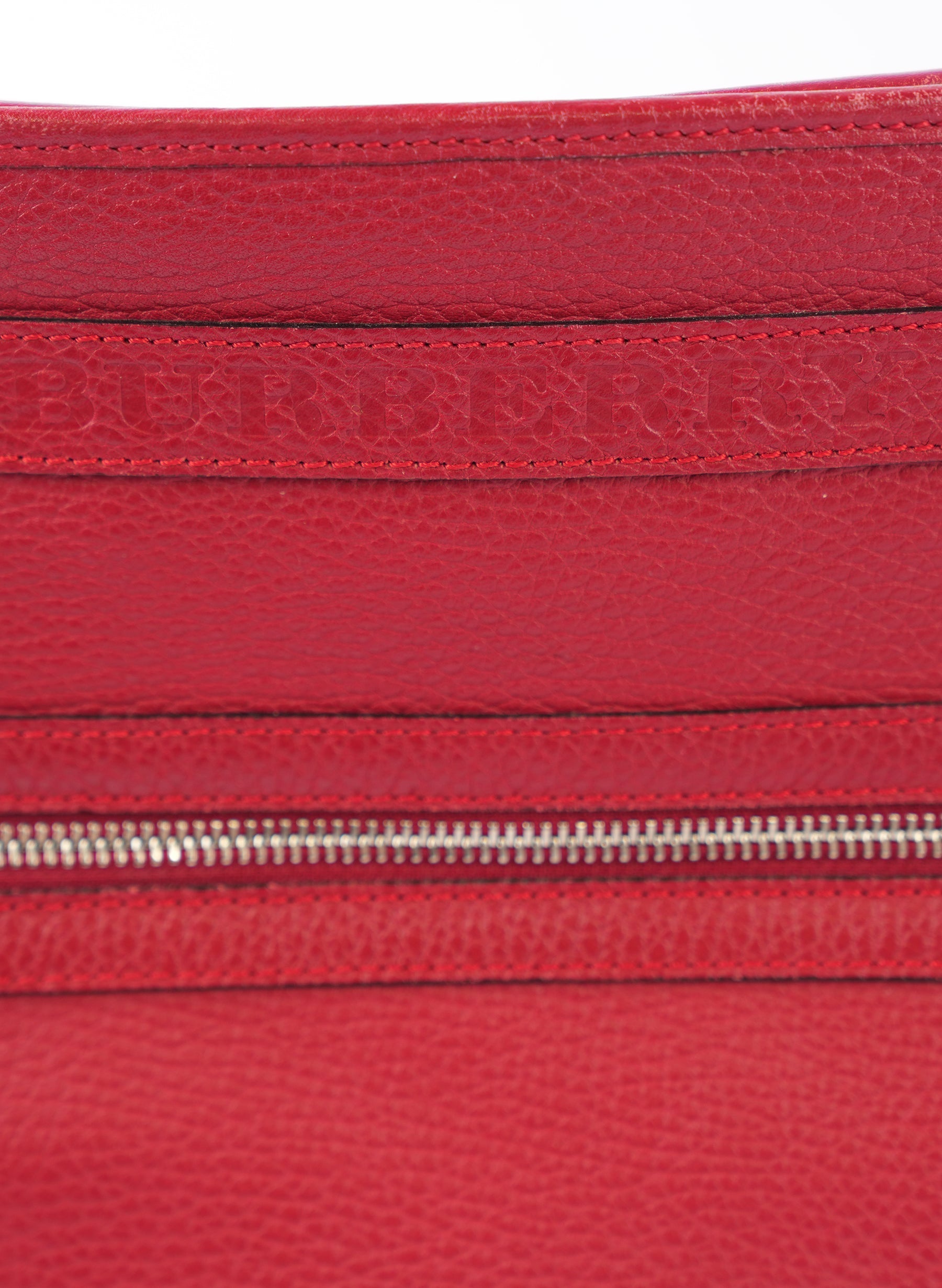 Burberry Red Leather Shoulder Bag