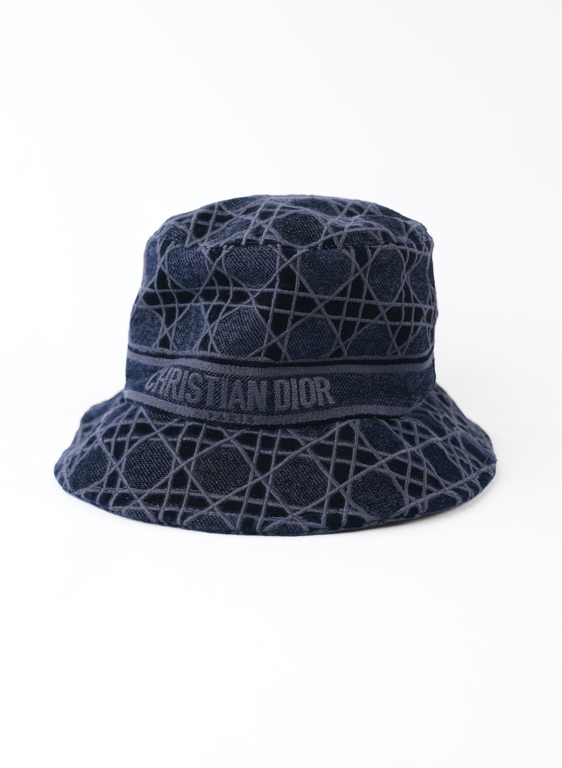 Christian Dior Velvet Cannage Bucket Hat