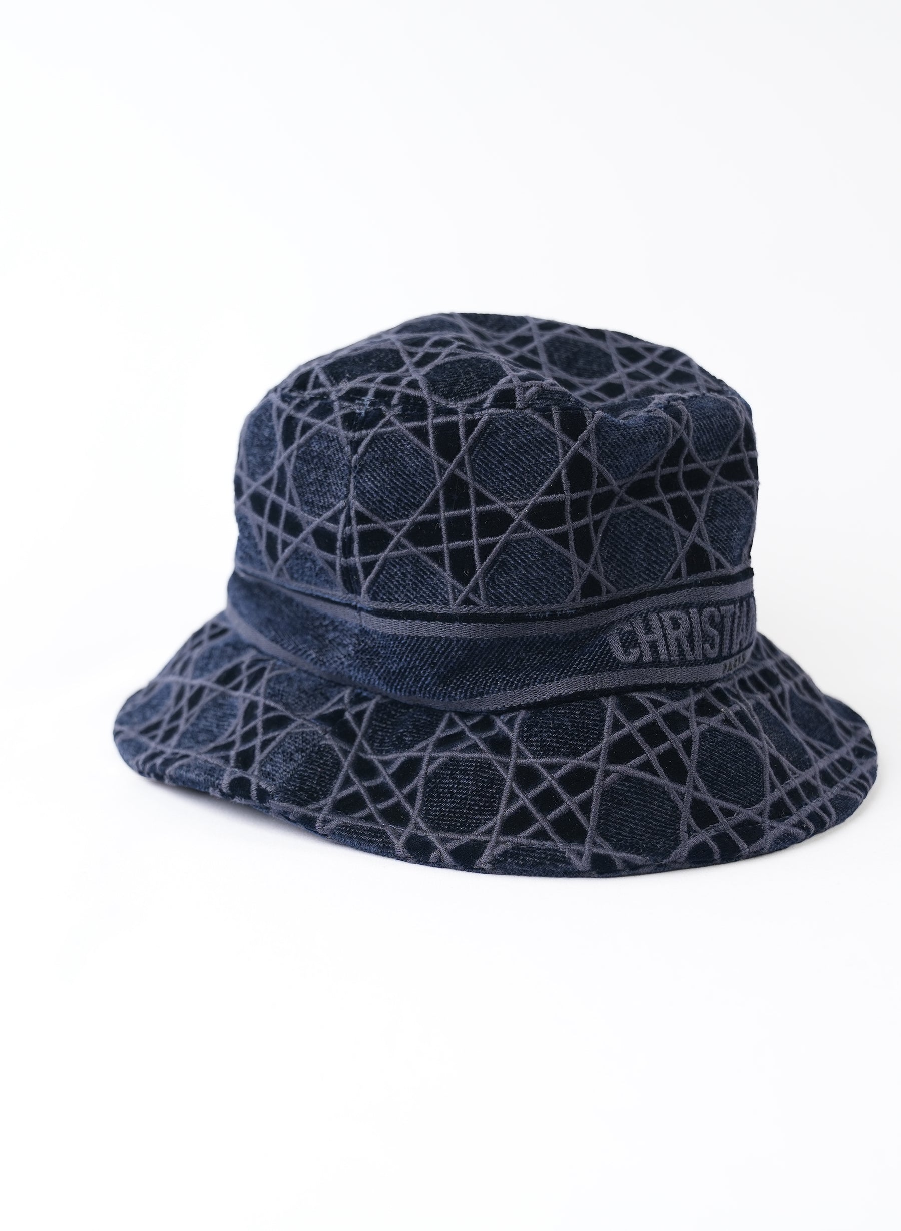 Christian Dior Velvet Cannage Bucket Hat