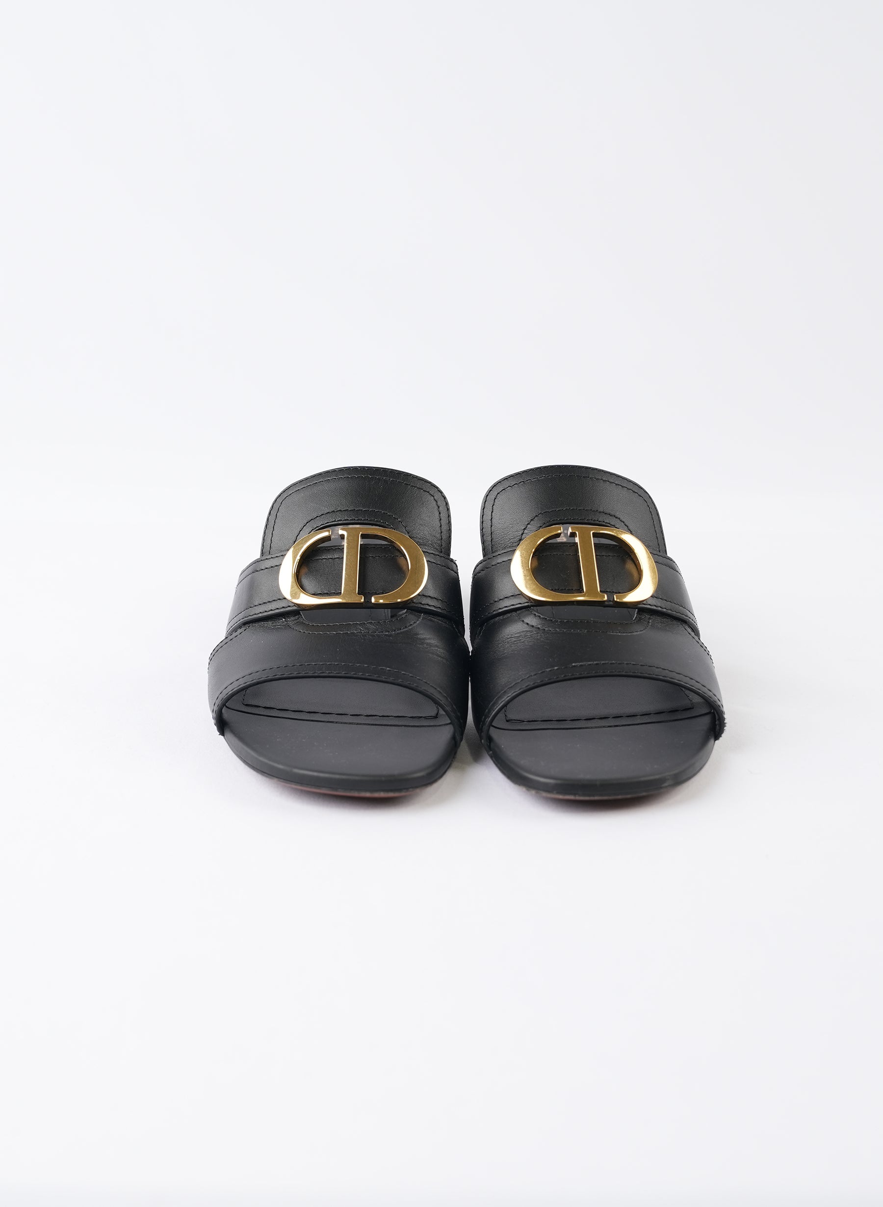 Christian Dior Leather Montaigne Slide Sandals