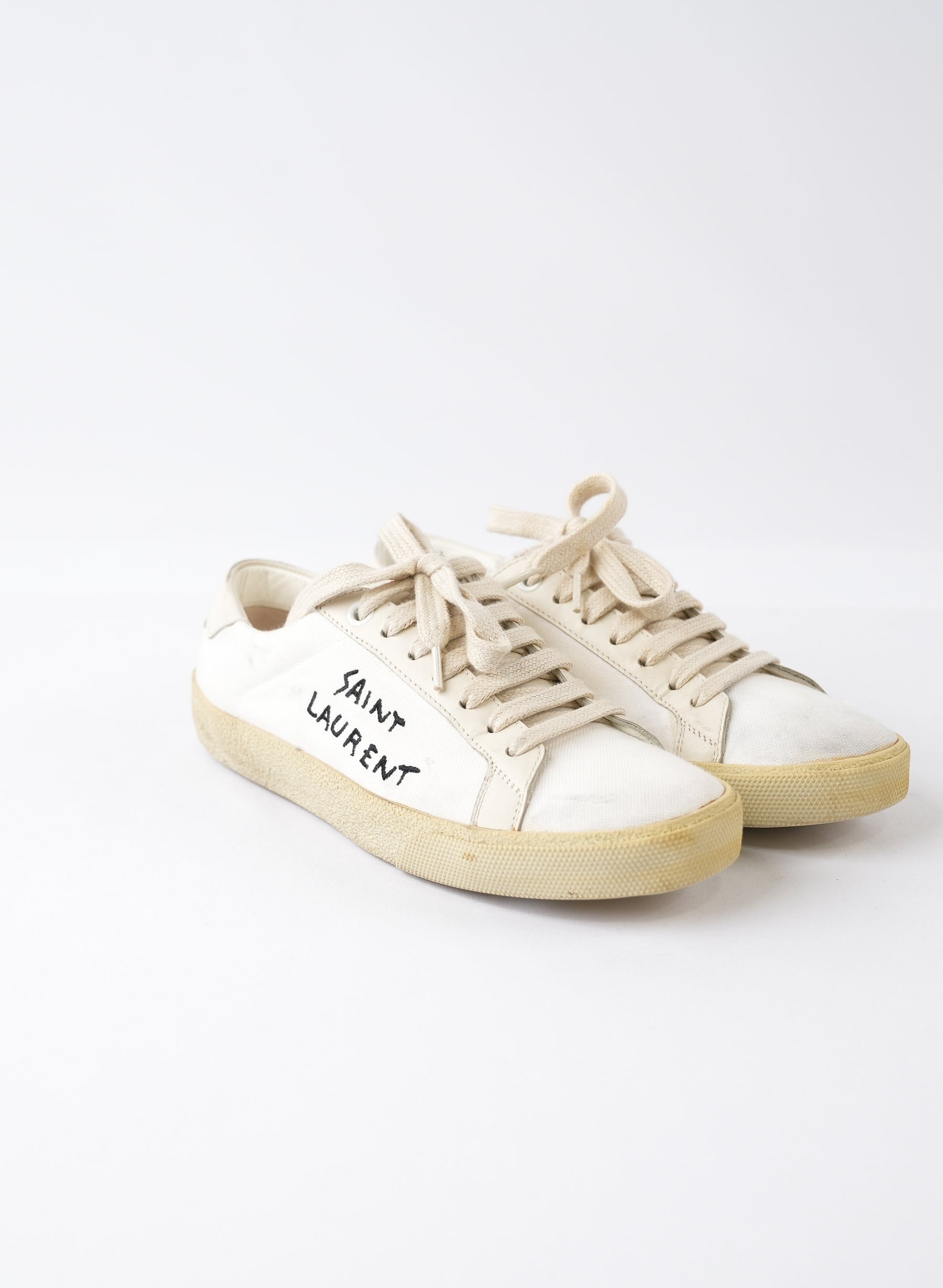 Saint Laurent Court Classic Embroidered Sneakers