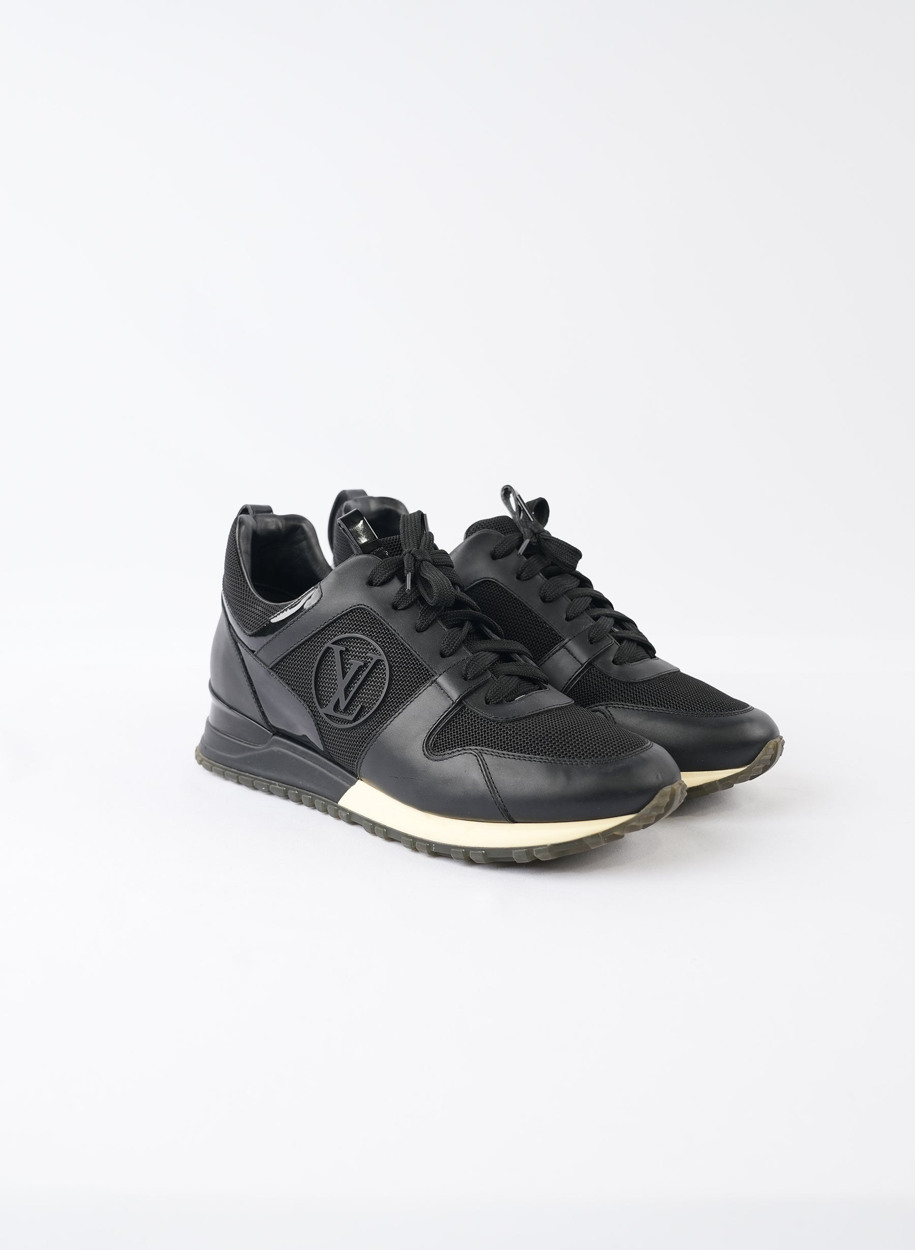 Louis Vuitton Leather Mesh Accents Sneakers