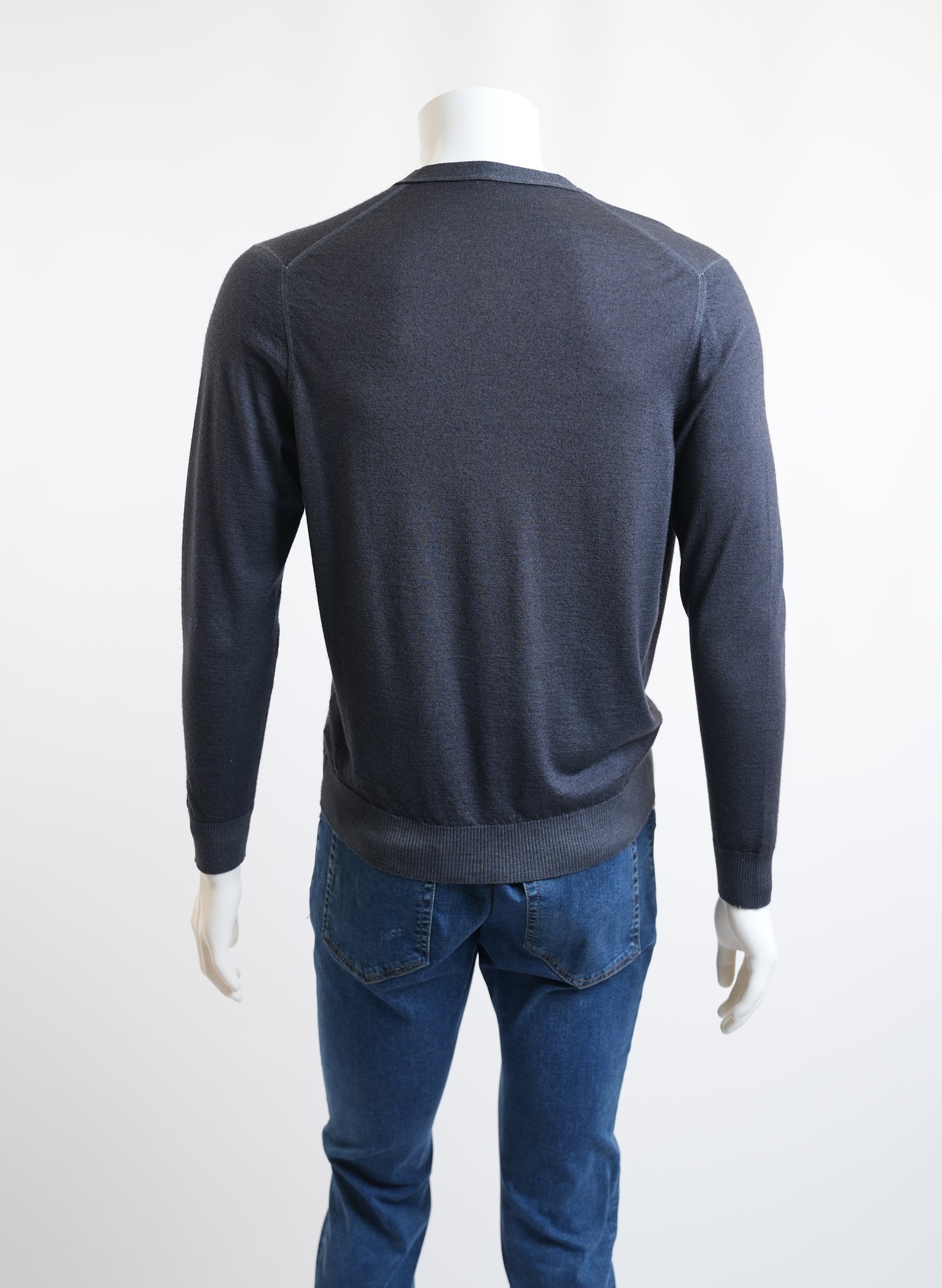 Kiton Button Down Grey Sweater