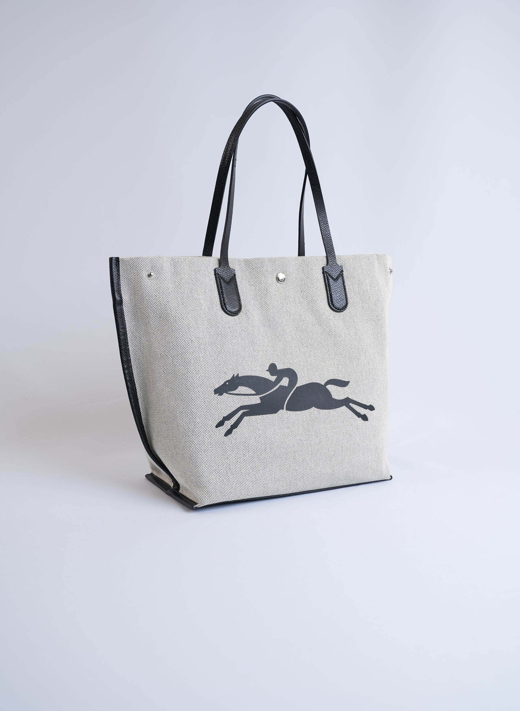 Long Champ Roseau Canvas Tote Bag