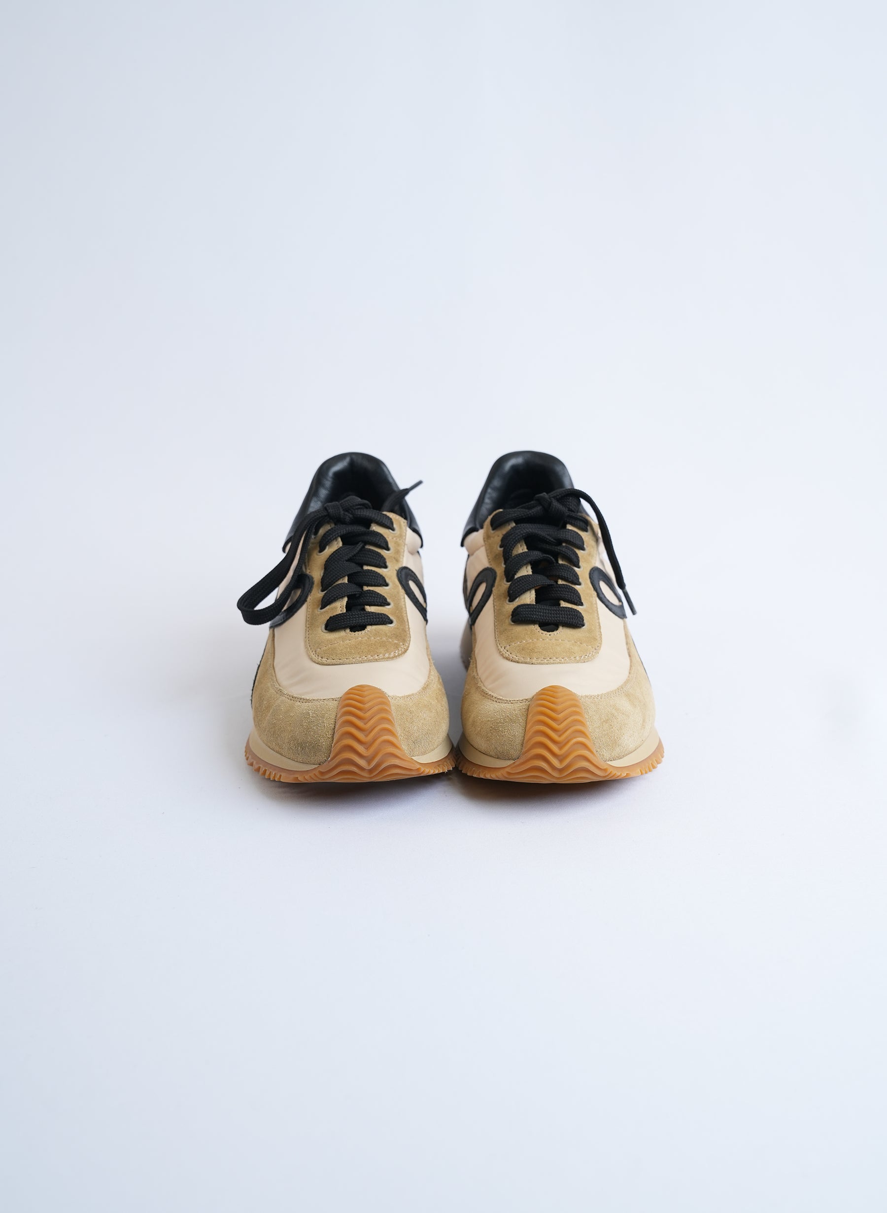 Loewe Flow Runner Leather-Trimmed Suede Sneakers