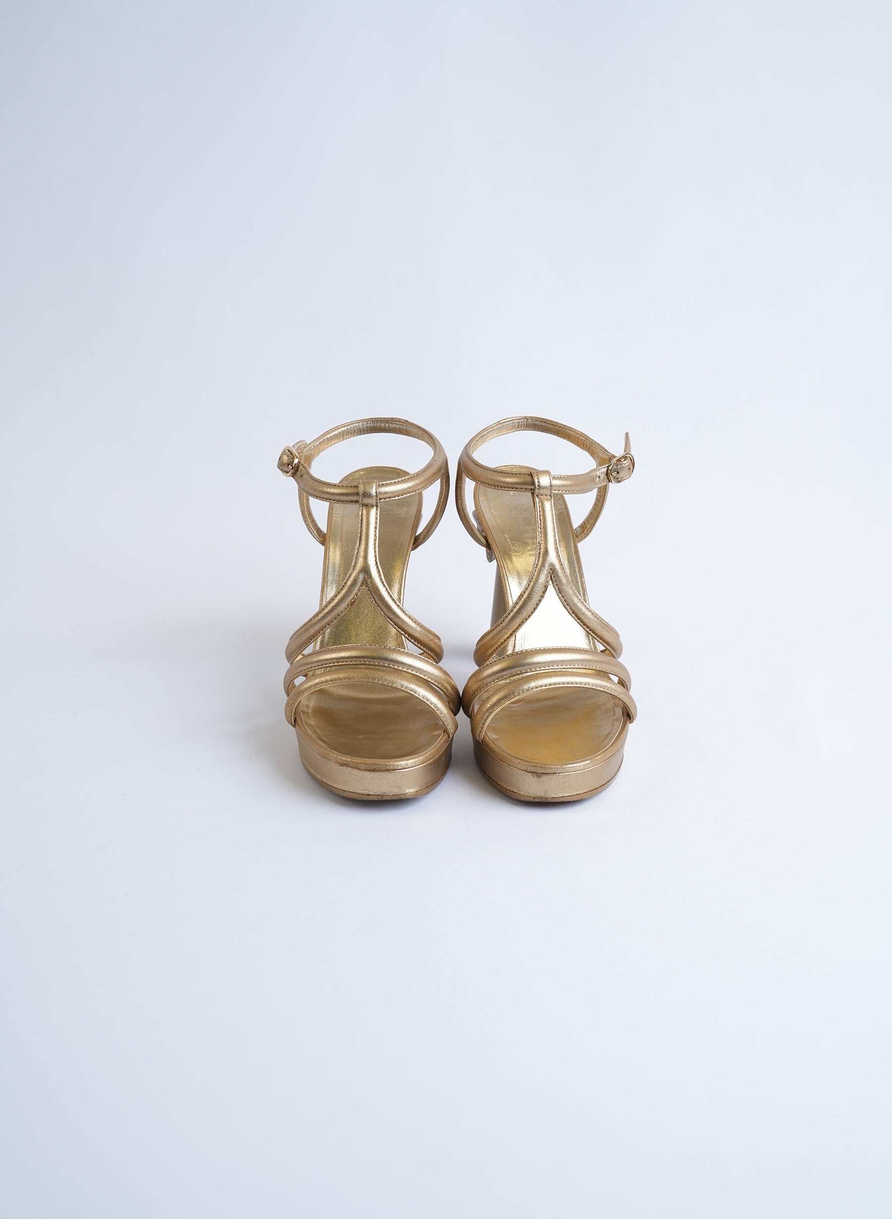 Chanel Gold Heels