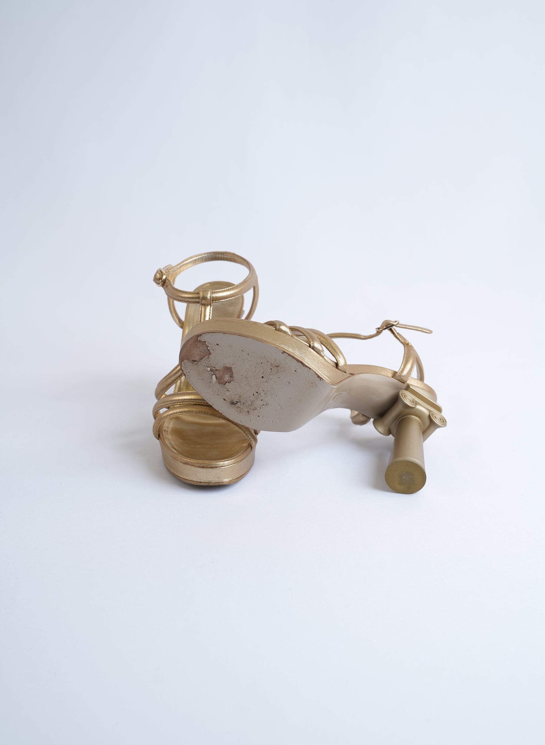 Chanel Gold Heels