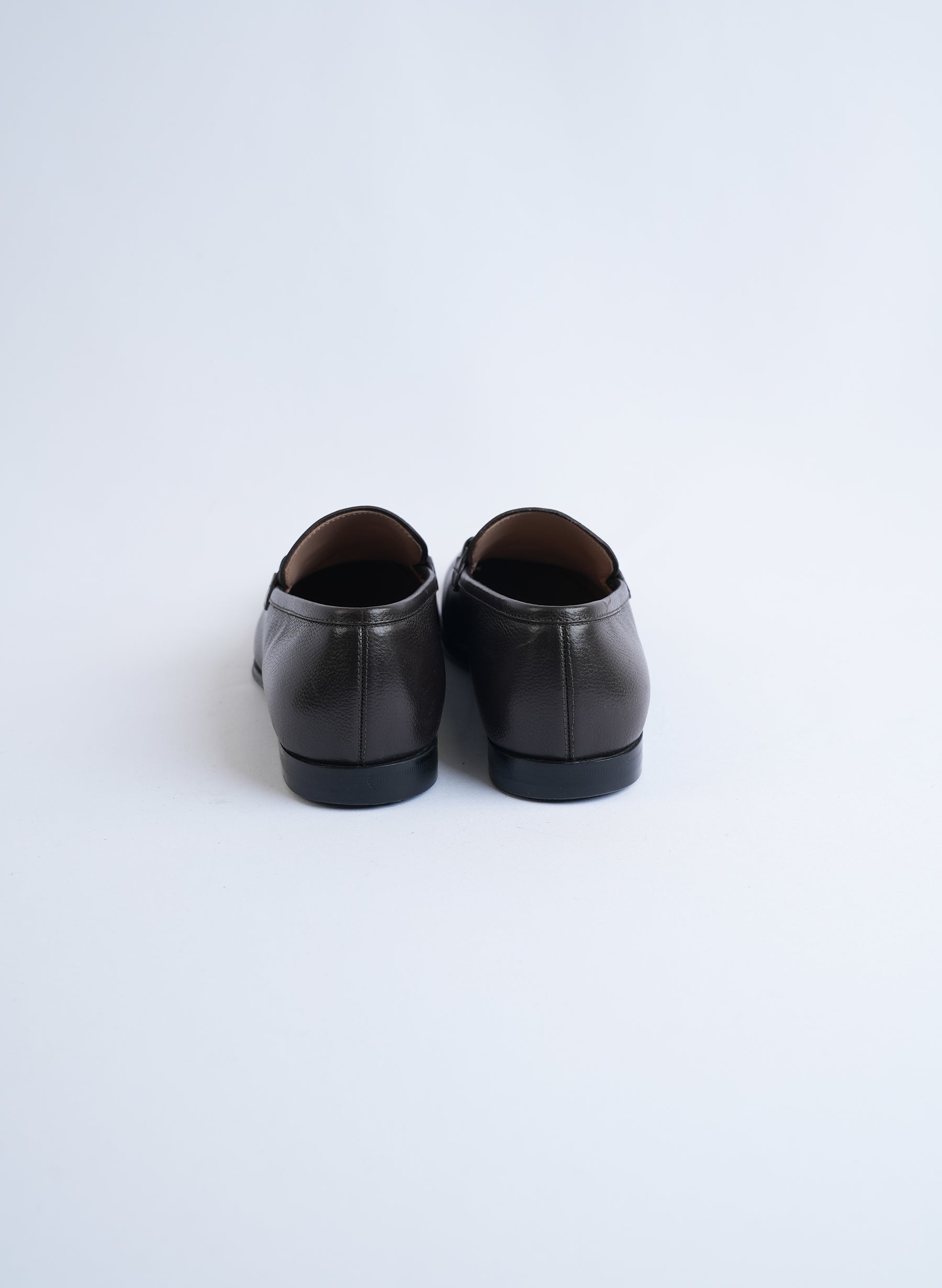 Salvatore Ferragamo Hickory Pebble Leather Loafers