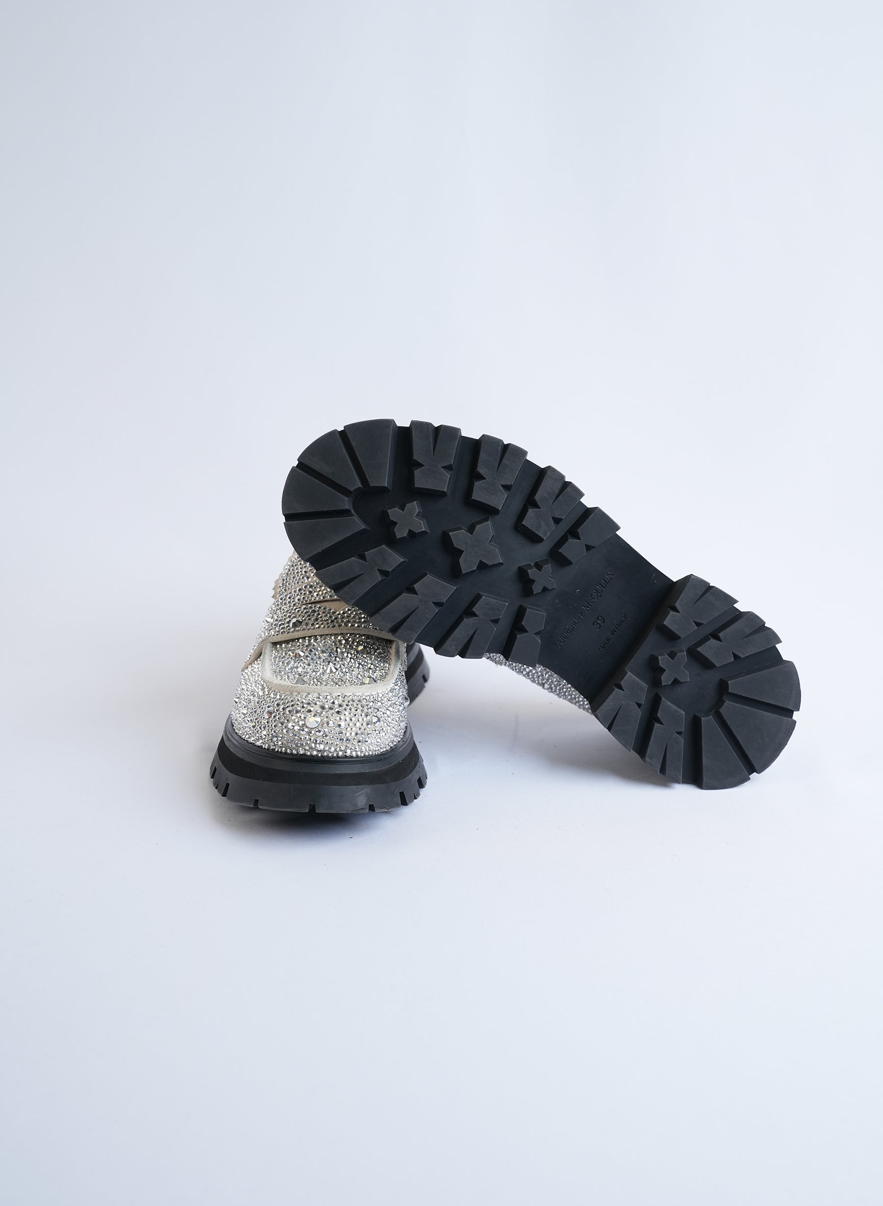 Alexander McQueen Crystal Embellished Loafers