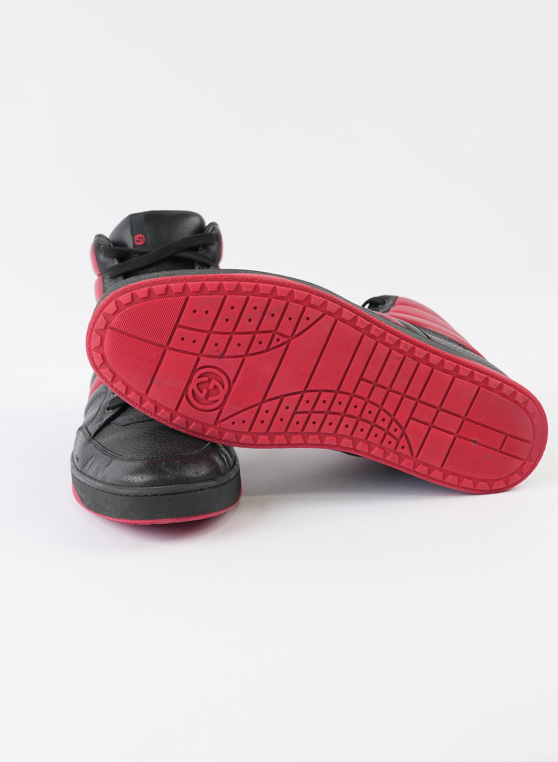 Gucci Leather New Praga Karibu High Top Sneakers