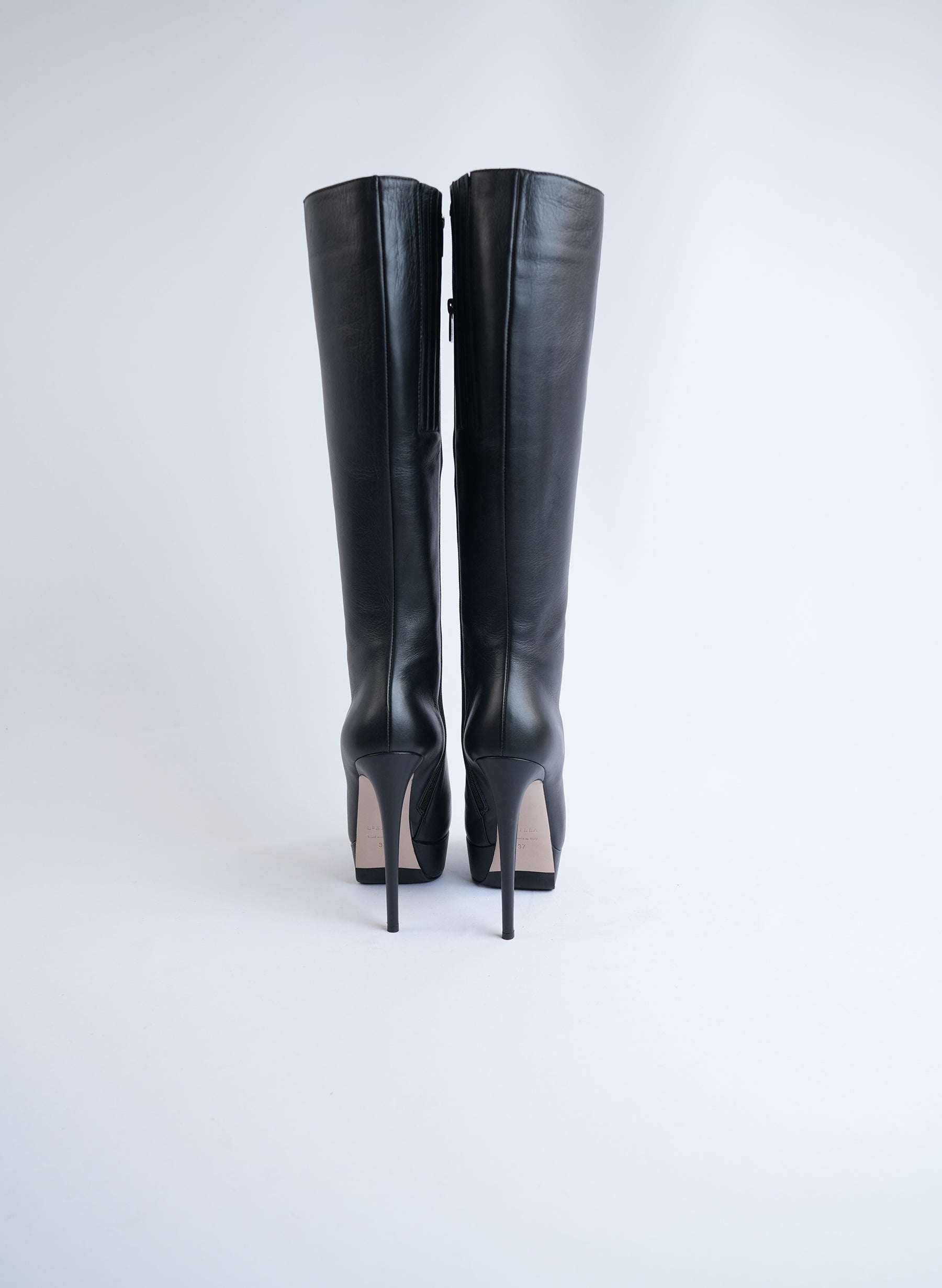 Casadei Black Leather Boots