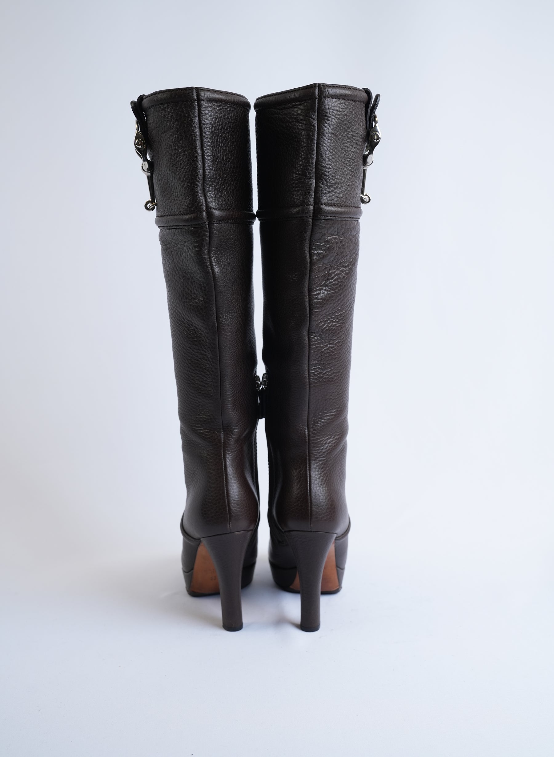 Gucci Brown Leather Boots