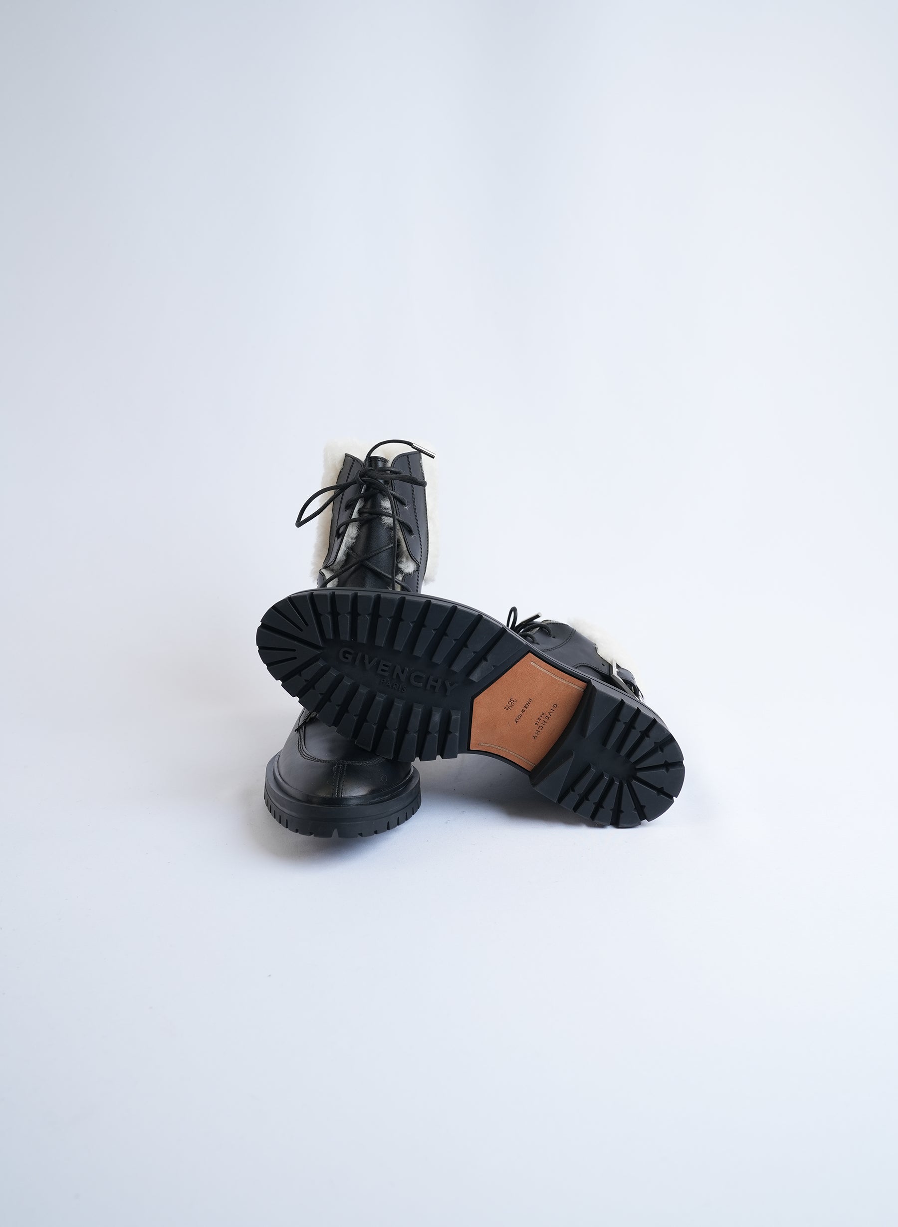 Givenchy Shearling Aviator Combat Boots