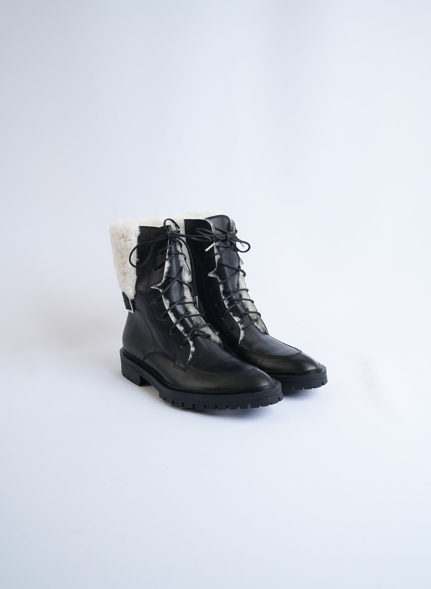 Givenchy Shearling Aviator Combat Boots