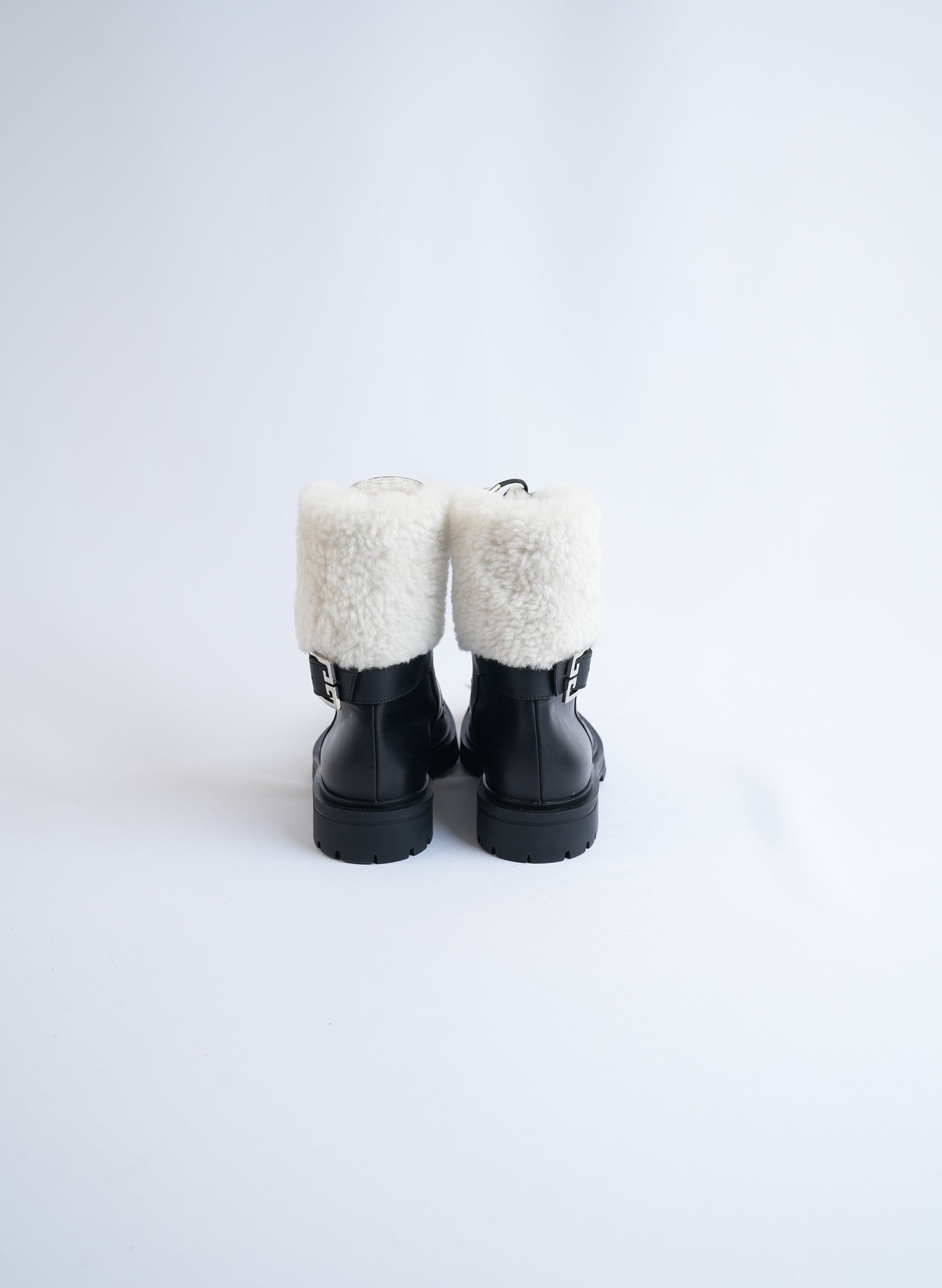 Givenchy Shearling Aviator Combat Boots