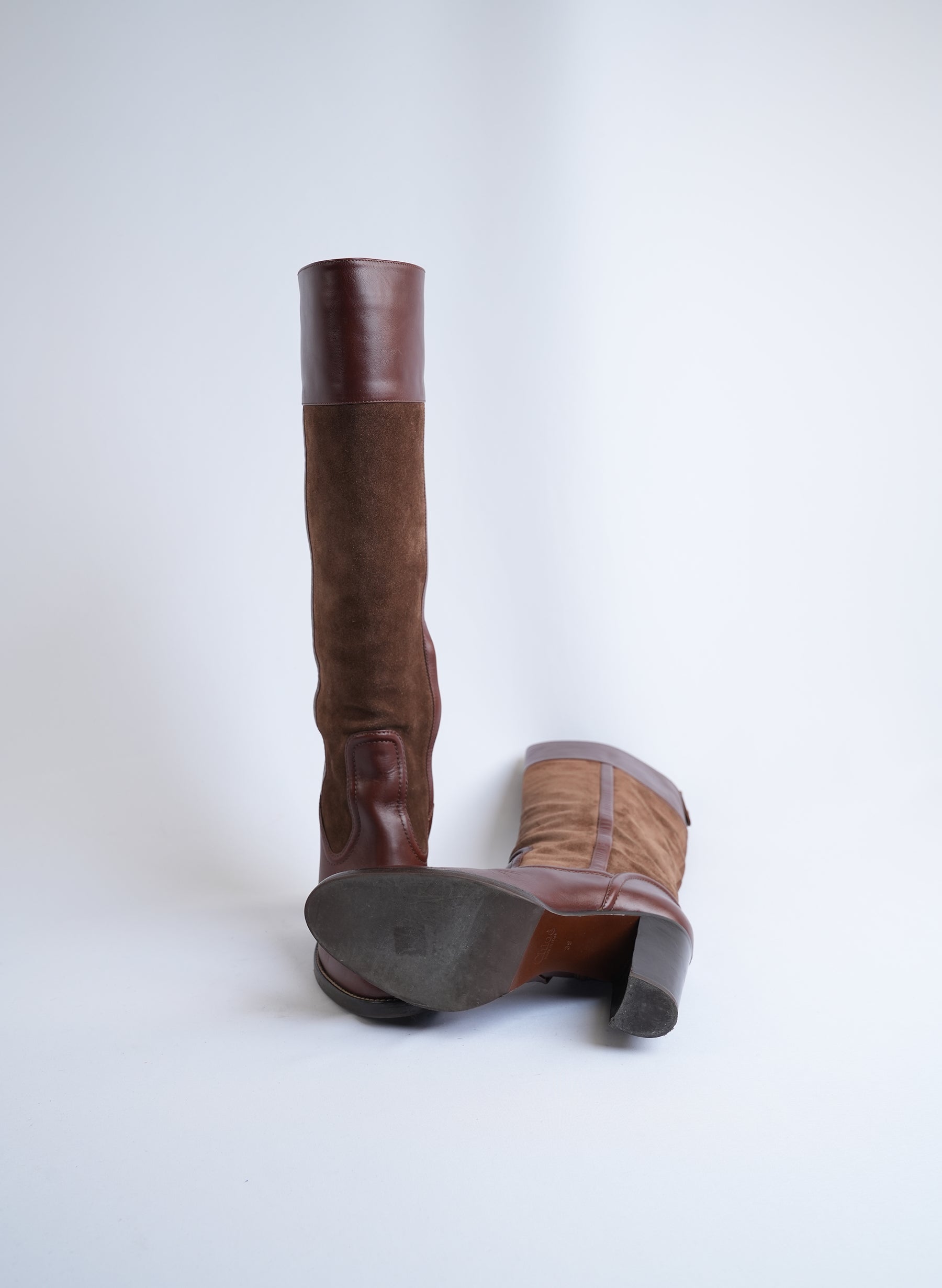 Chloe Brown Suede Boots