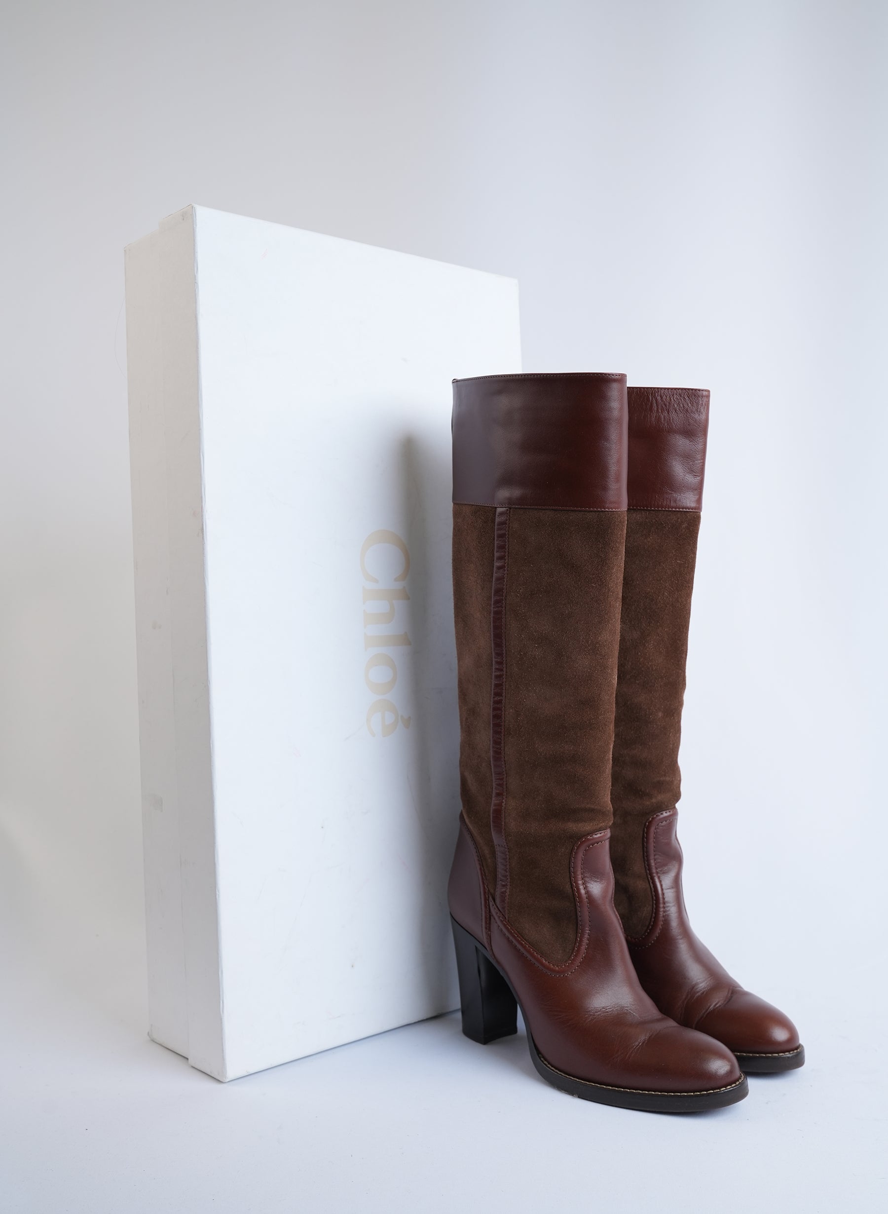 Chloe Brown Suede Boots