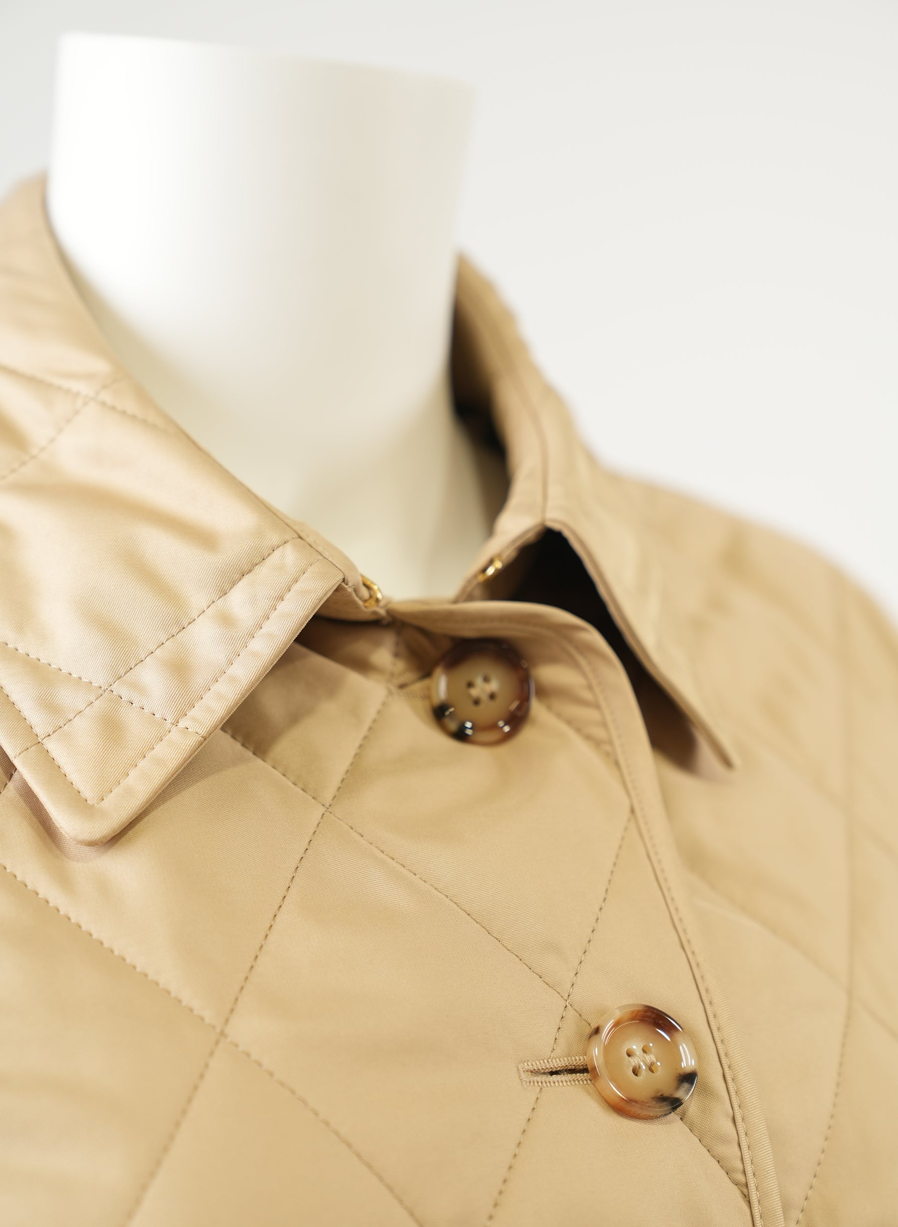 Burberry Beige Diamond Quilted Thermoregulated Jacket