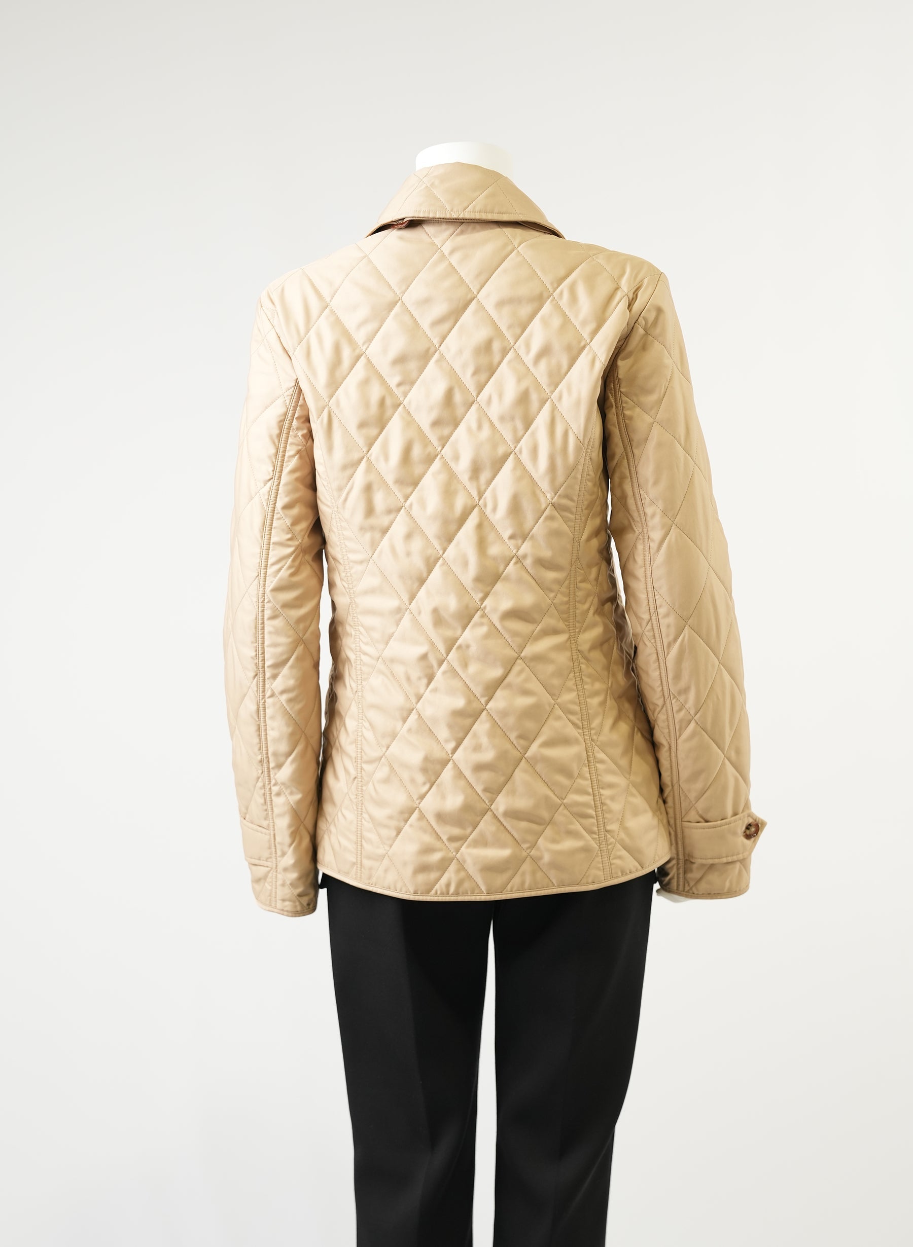 Burberry Beige Diamond Quilted Thermoregulated Jacket