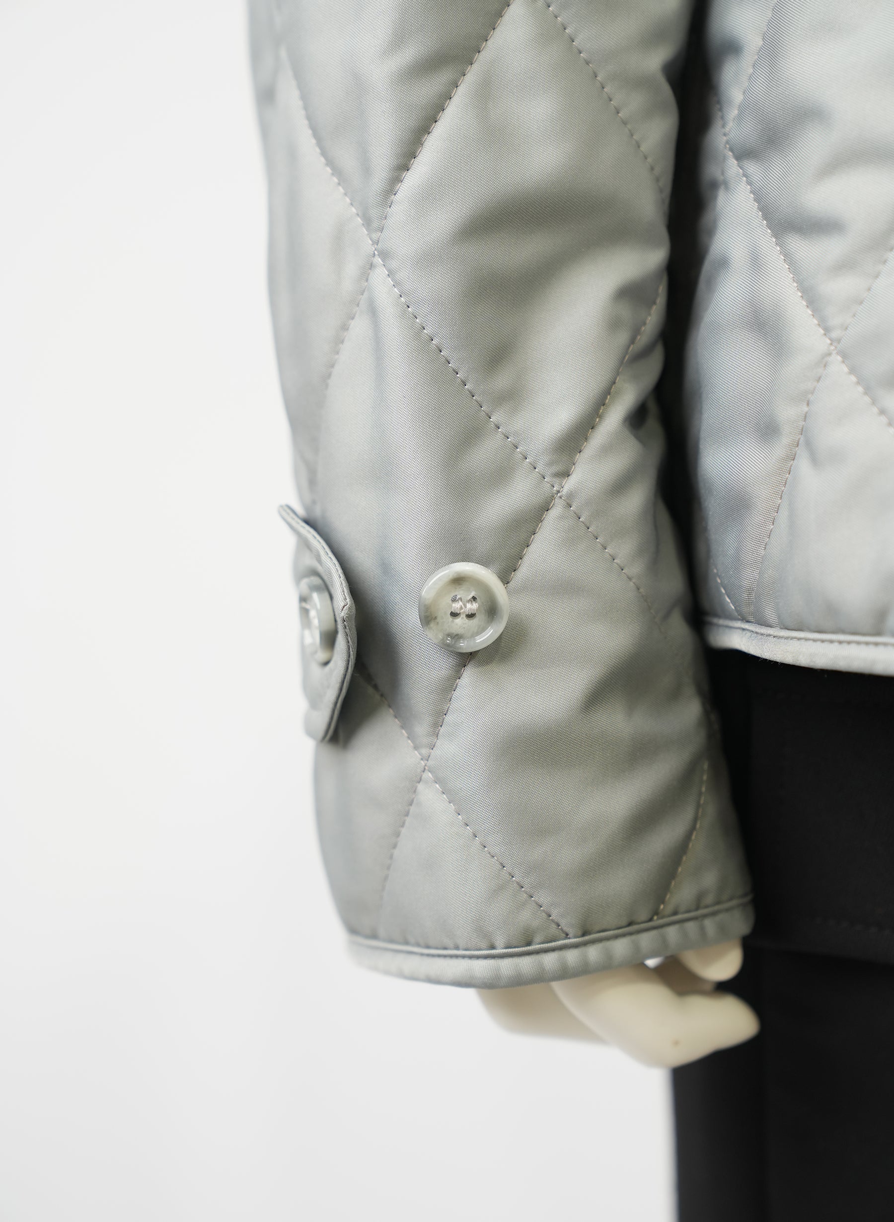 Burberry Grey Diamond Quilted Thermoregulated Jacket