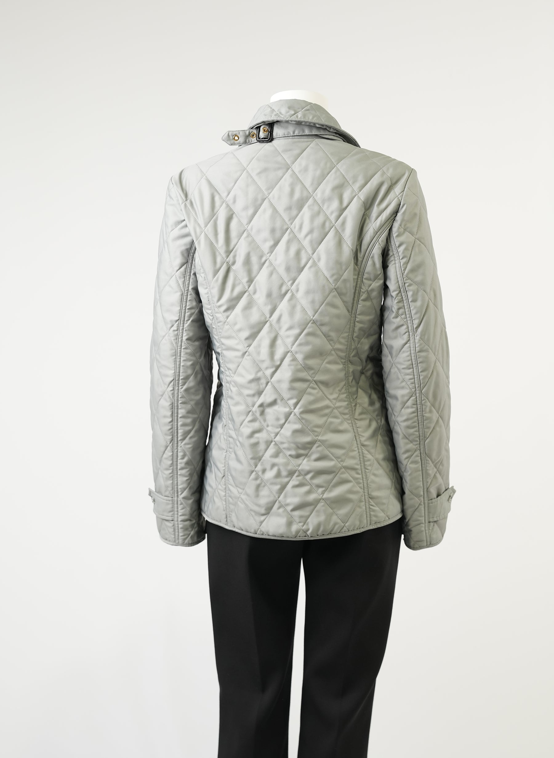 Burberry Grey Diamond Quilted Thermoregulated Jacket