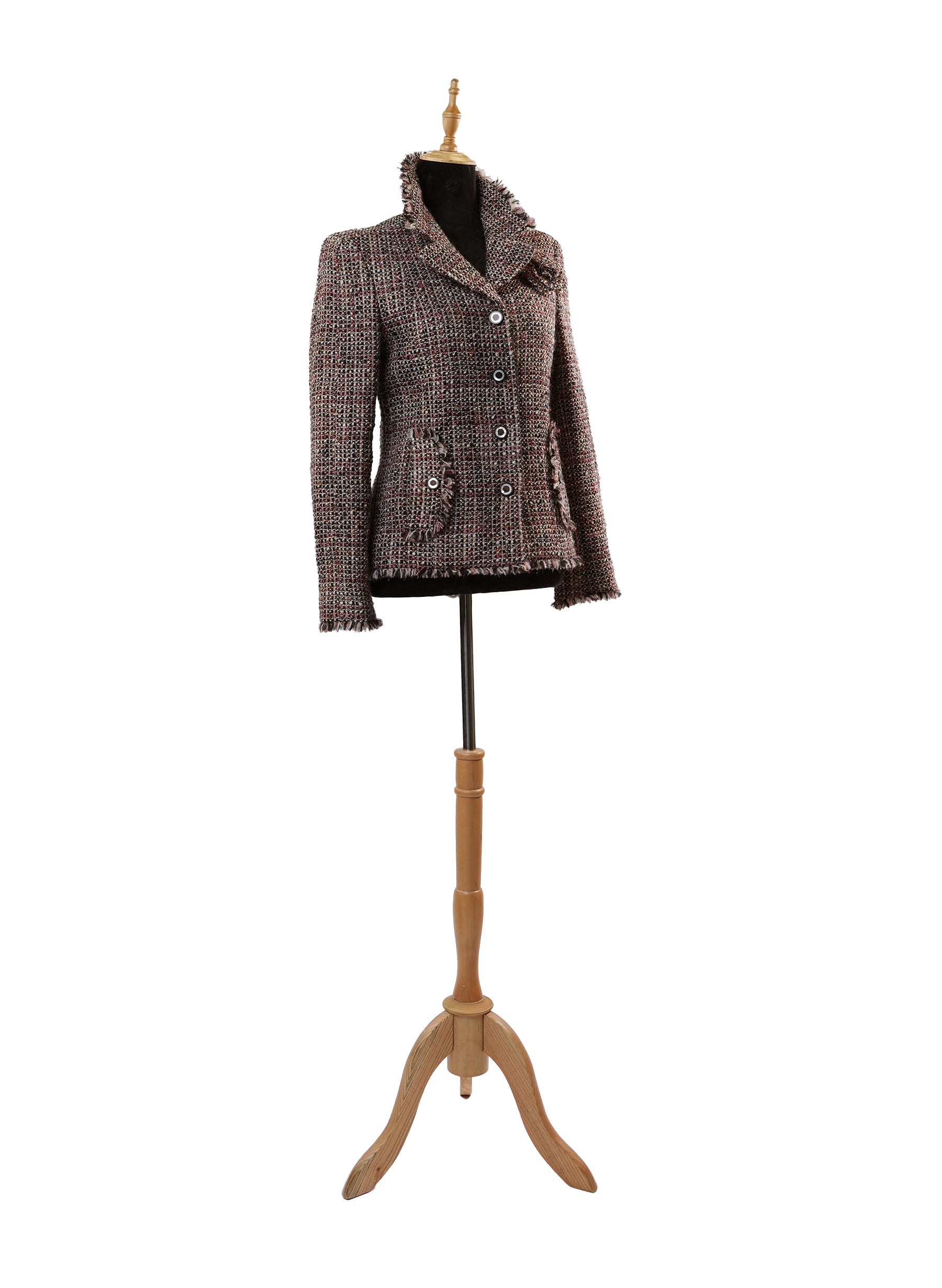 Chanel Vintage 00's Wool Blend Tweed Jacket