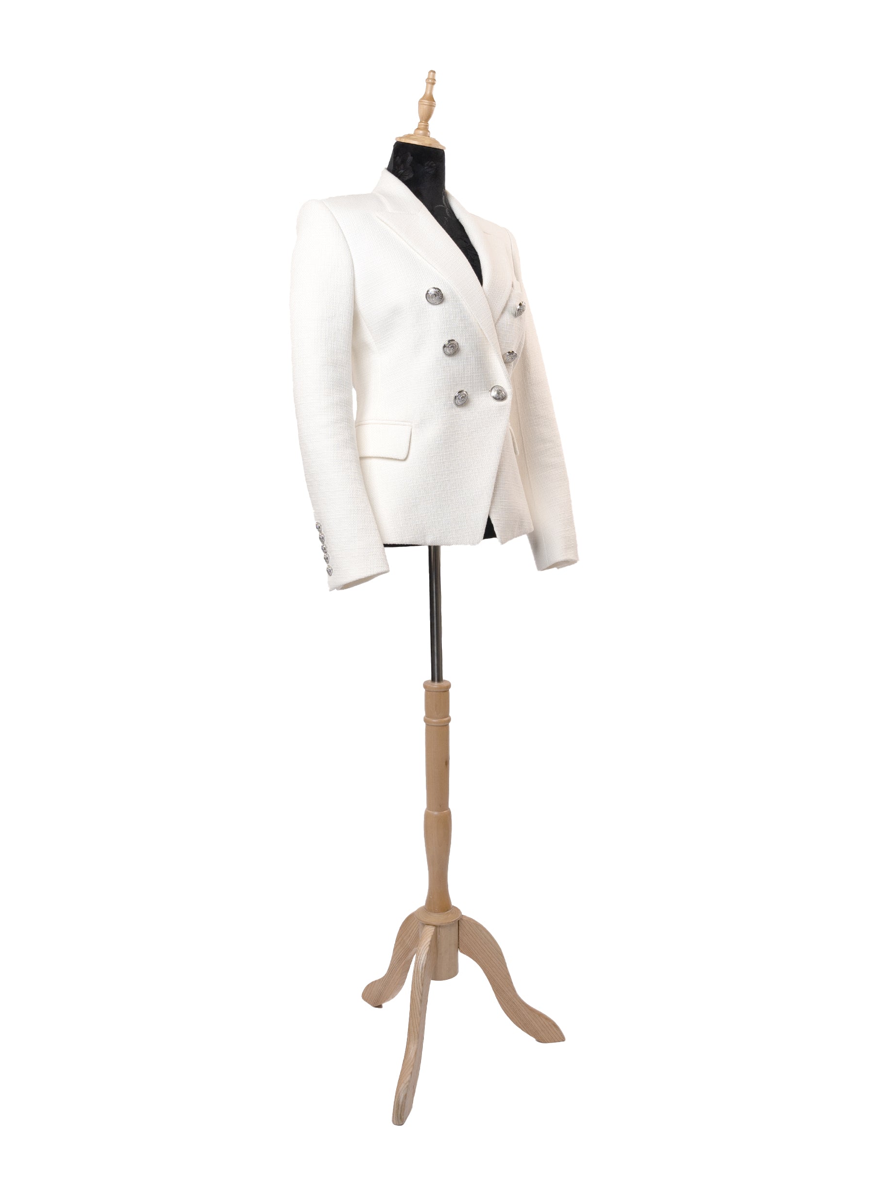 Balmain Double Breated Silver Button Blazer