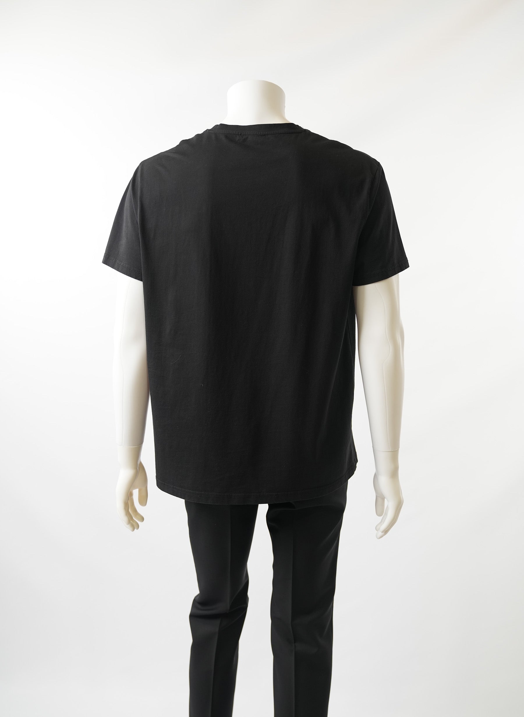 Balmain Black Signature Printed Logo T-Shirt