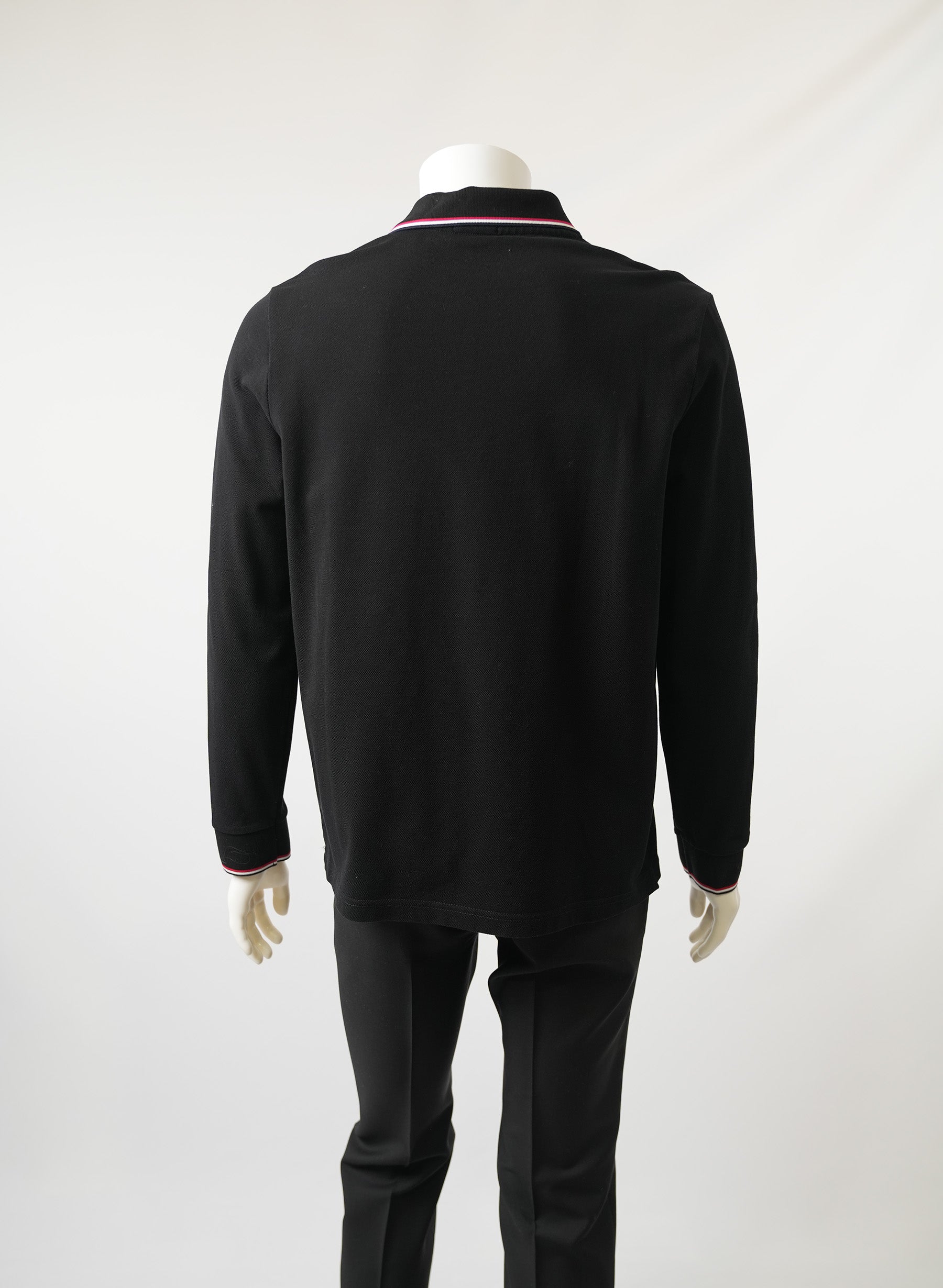 Moncler Black Long Sleeve Polo Shirt