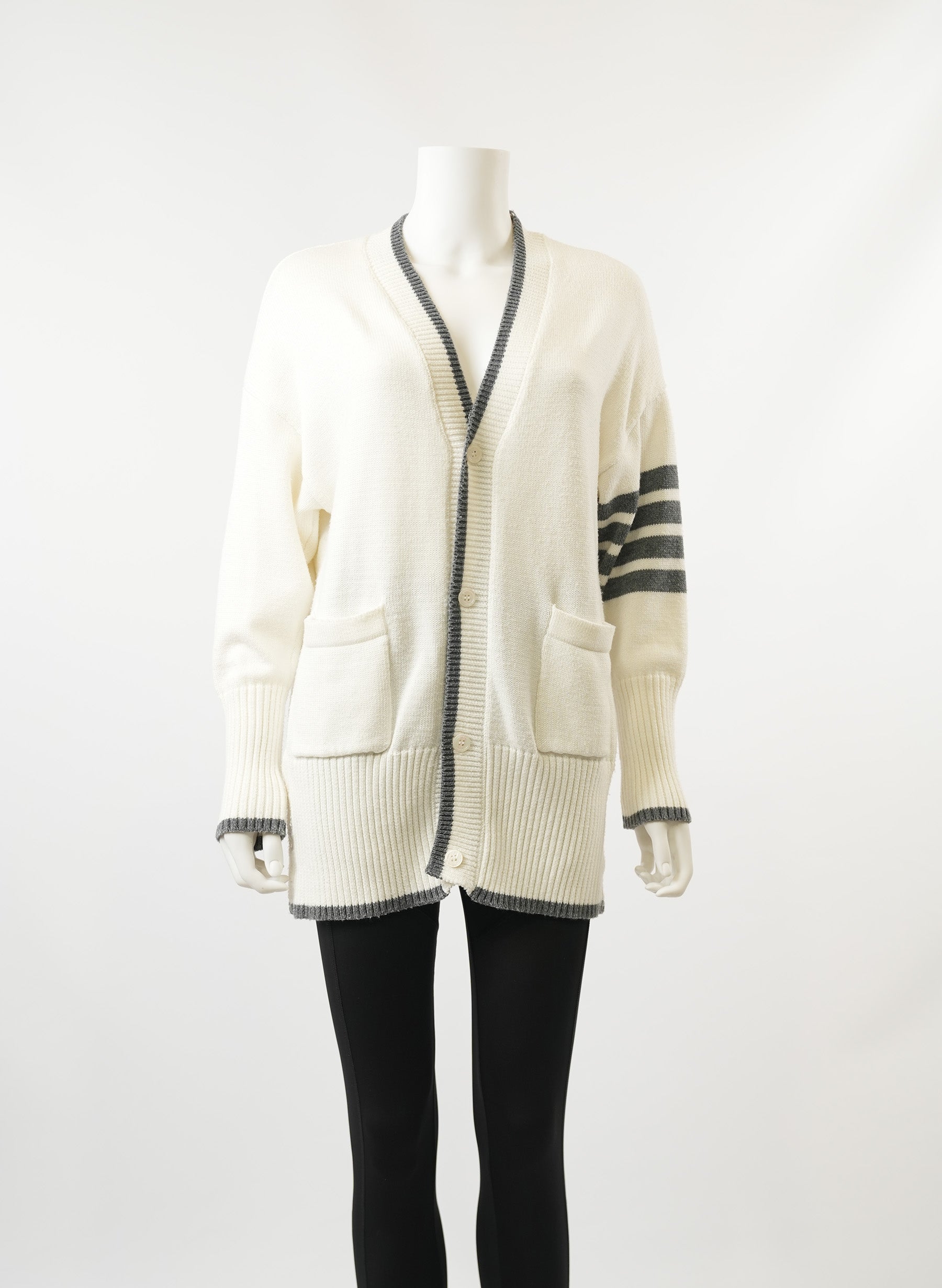 Thom Browne White Cardigan