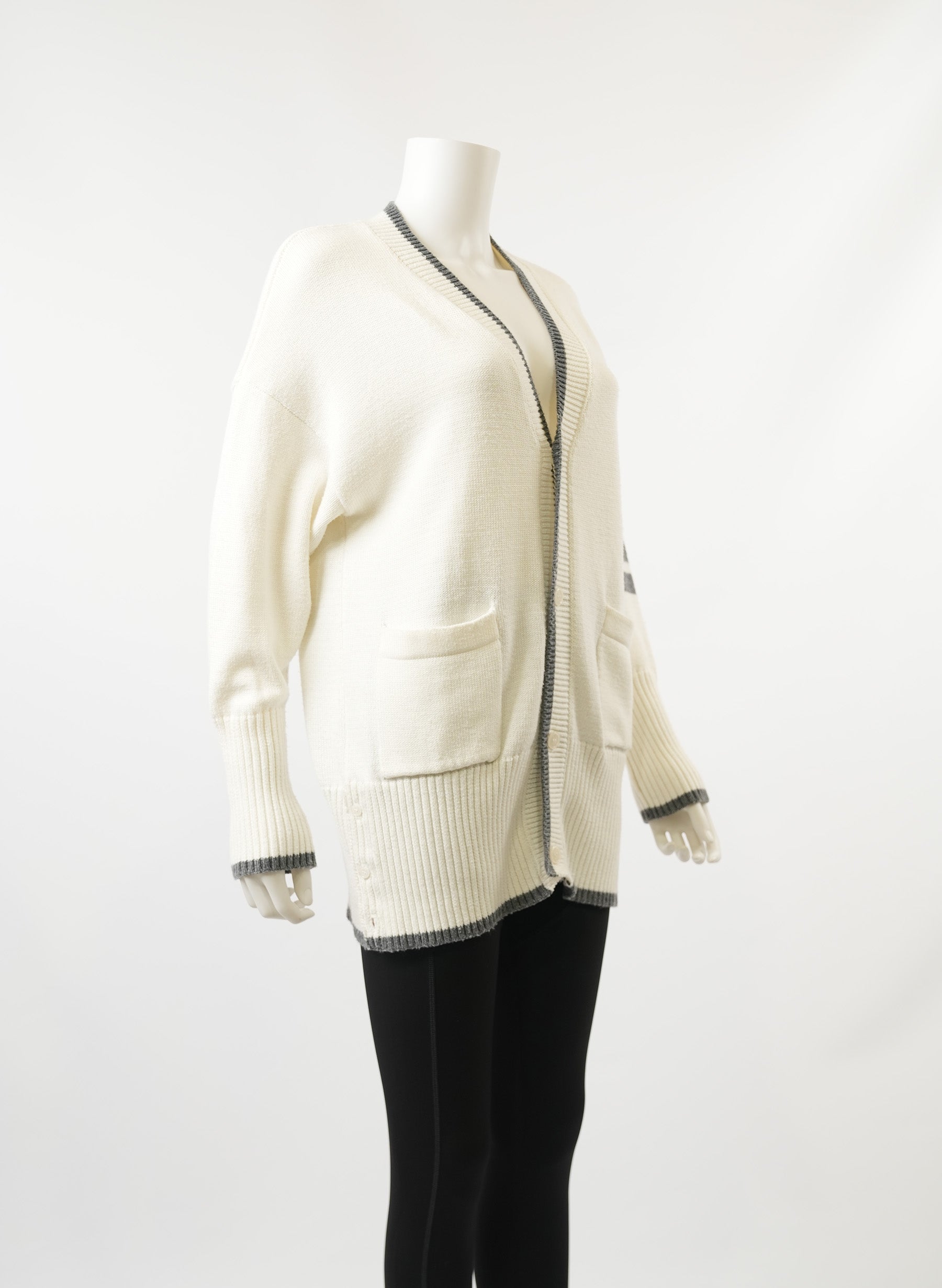 Thom Browne White Cardigan