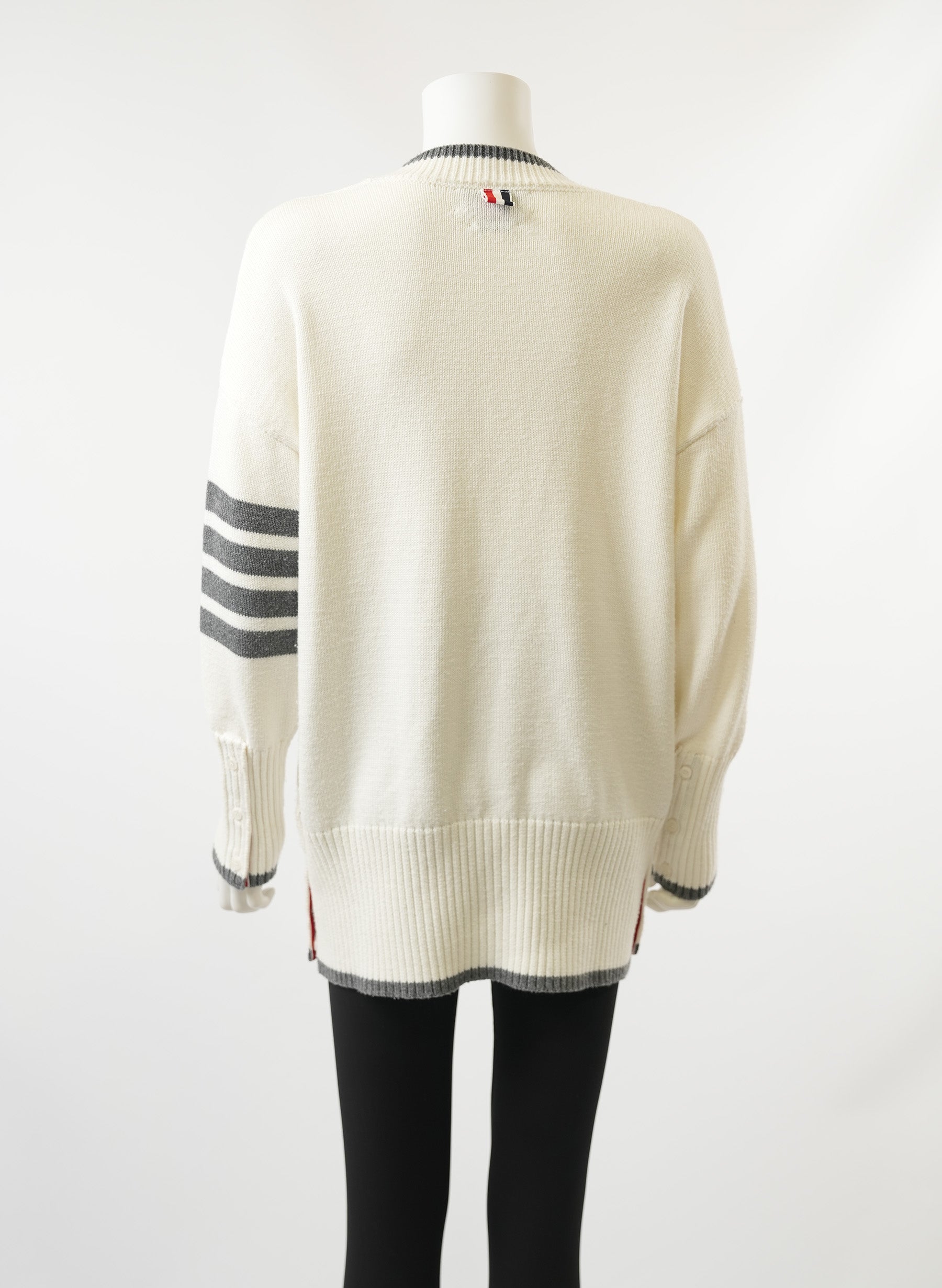 Thom Browne White Cardigan