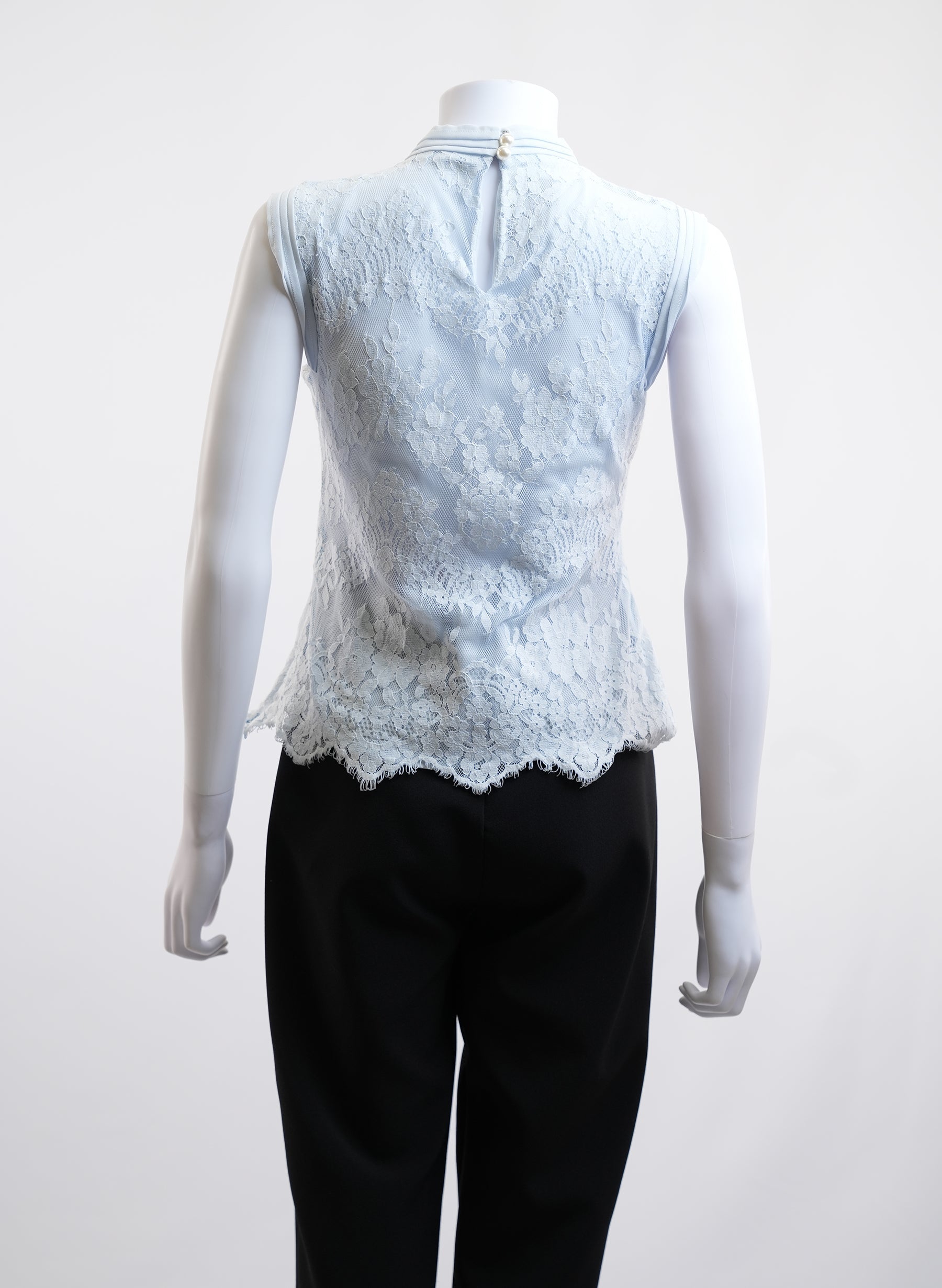 Edward Achour Bow Detail Lace Top